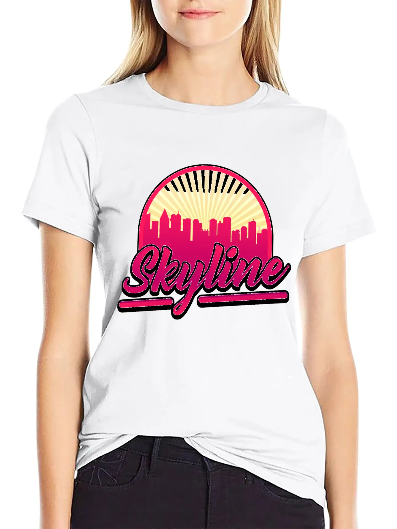Skyline Red Building Cool Gift Lightweight Cotton T-Shirt – Daily Comfort Graphic Shirt