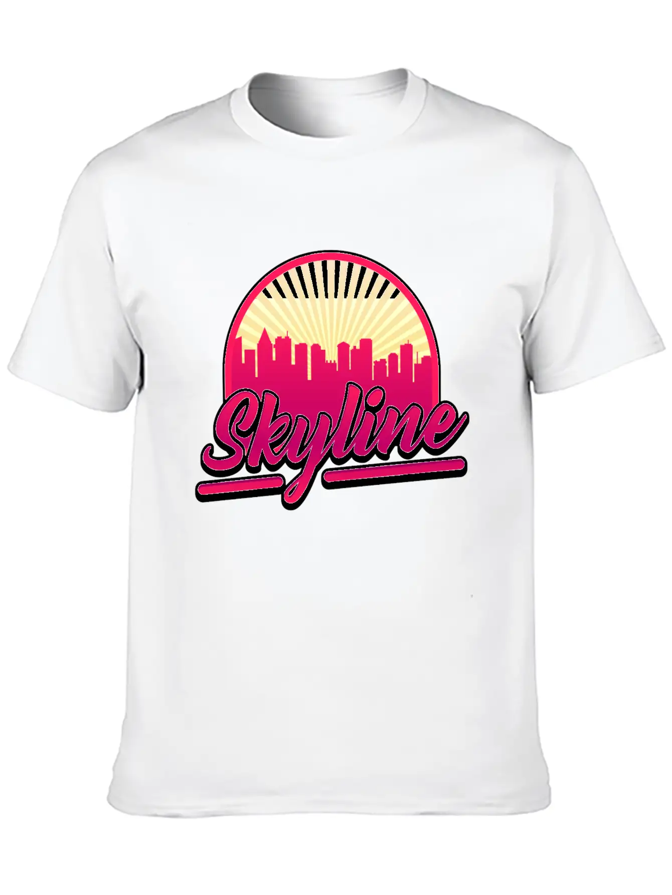 Skyline Red Building Cool Gift Lightweight Cotton T-Shirt – Daily Comfort Graphic Shirt