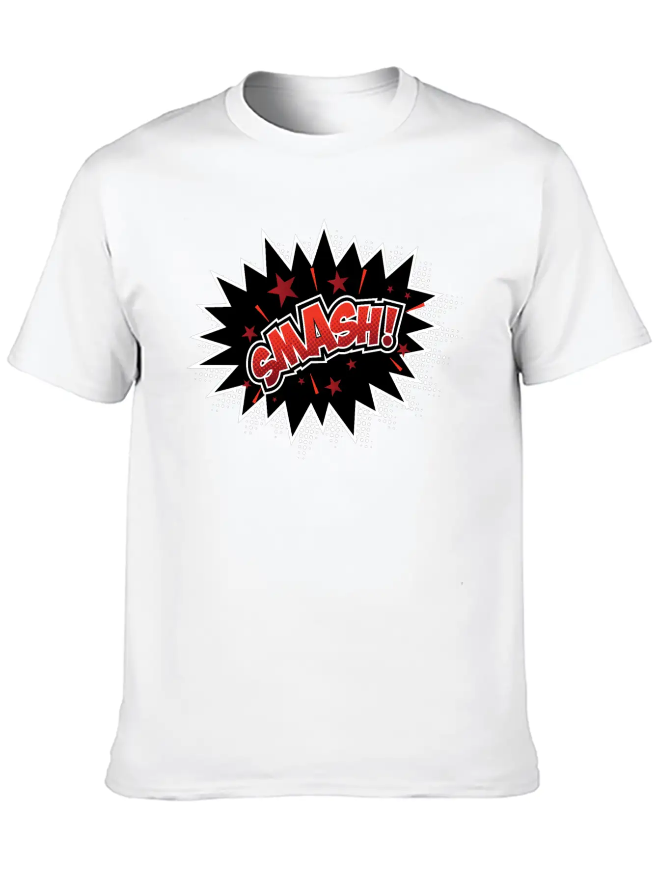 Smash Pop Art Lightweight Cotton T-Shirt – Daily Comfort Graphic Shirt