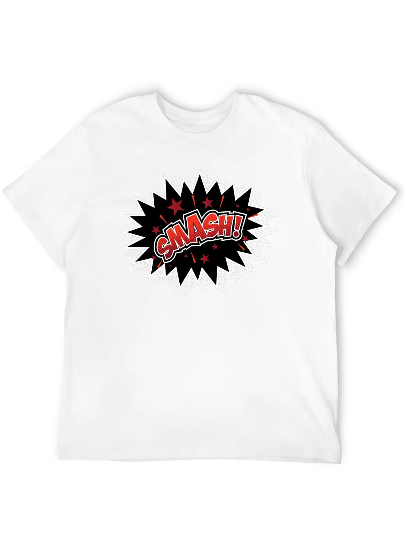 Smash Pop Art Lightweight Cotton T-Shirt – Daily Comfort Graphic Shirt