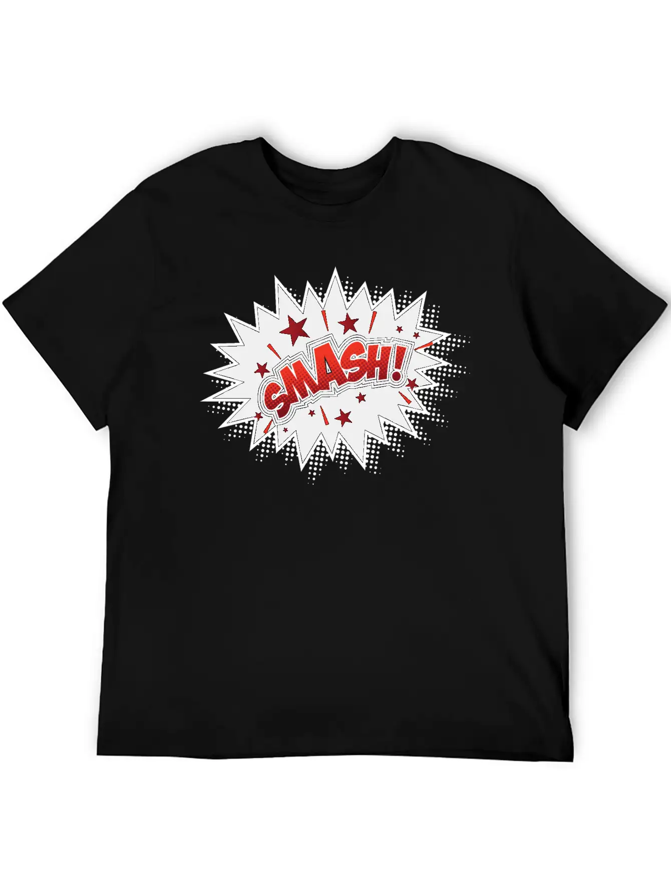 Smash Pop Art Lightweight Cotton T-Shirt – Daily Comfort Graphic Shirt