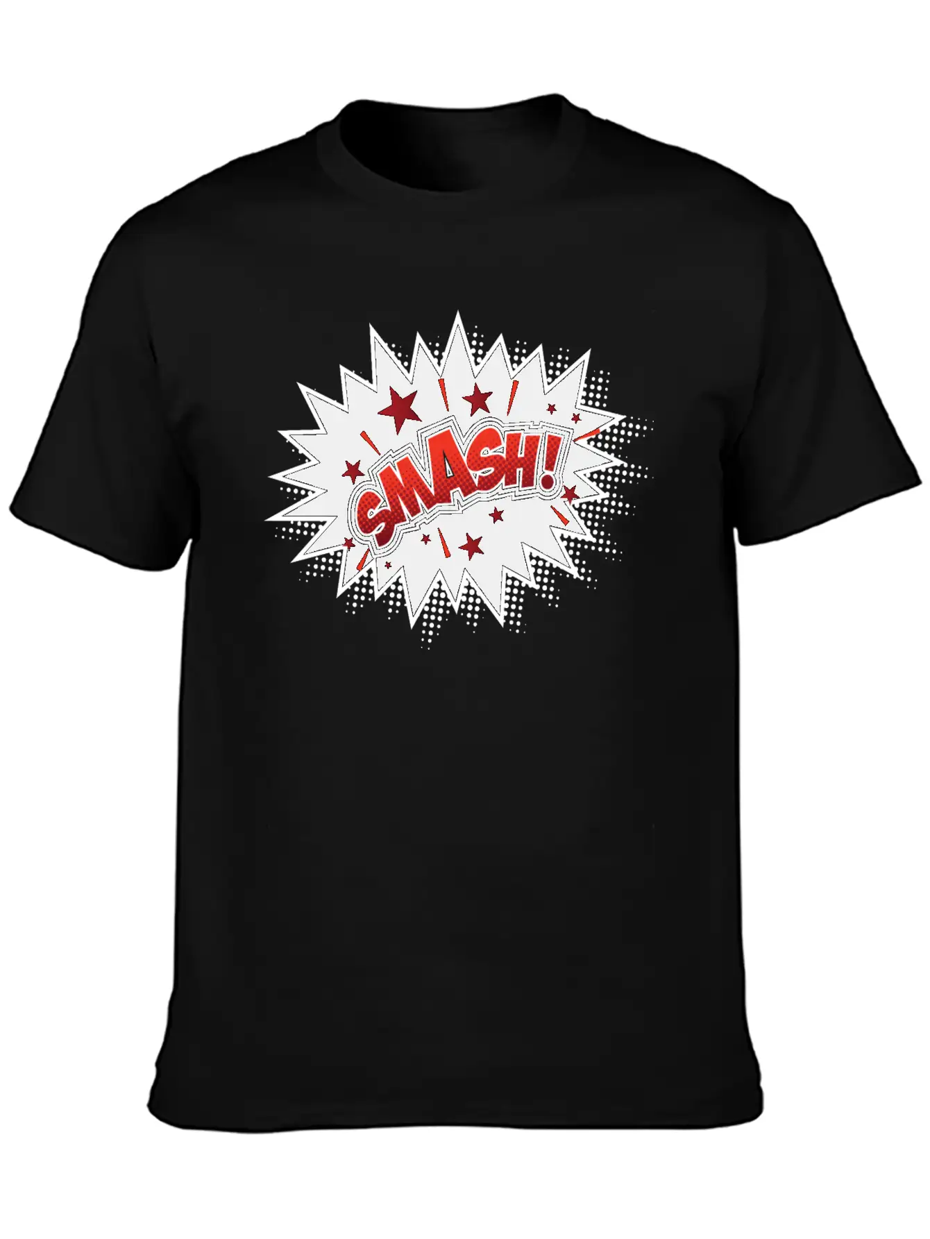 Smash Pop Art Lightweight Cotton T-Shirt – Daily Comfort Graphic Shirt