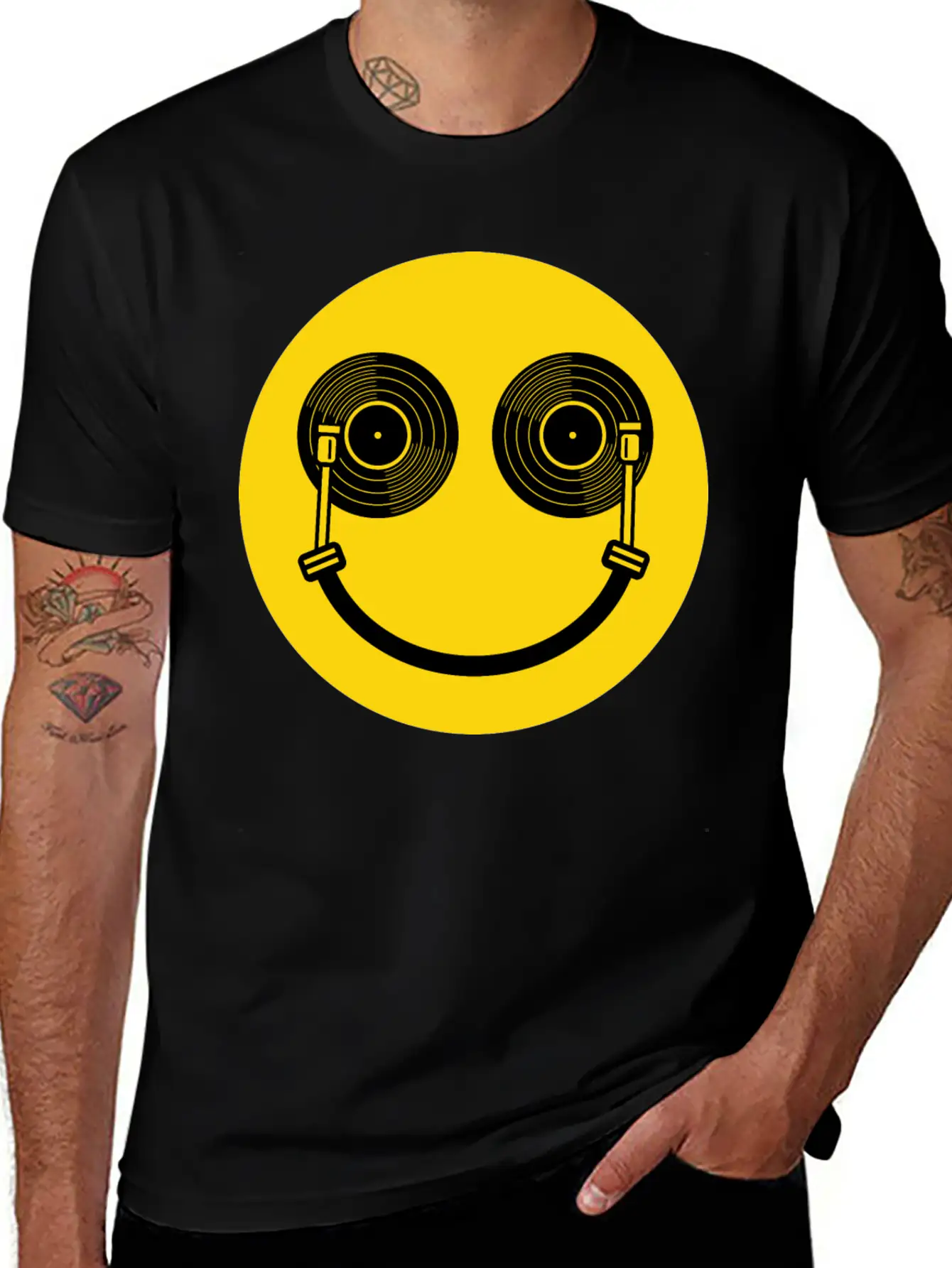 Smile DJ Lightweight Cotton T-Shirt – Daily Comfort Graphic Shirt