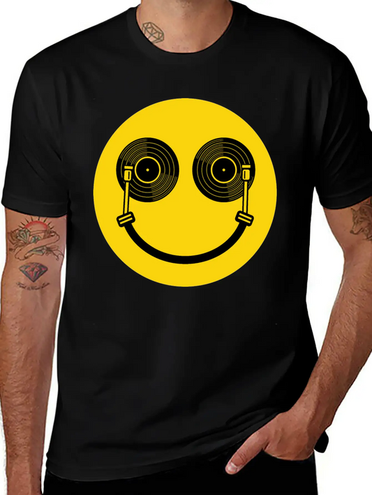 Smile DJ Lightweight Cotton T-Shirt – Daily Comfort Graphic Shirt