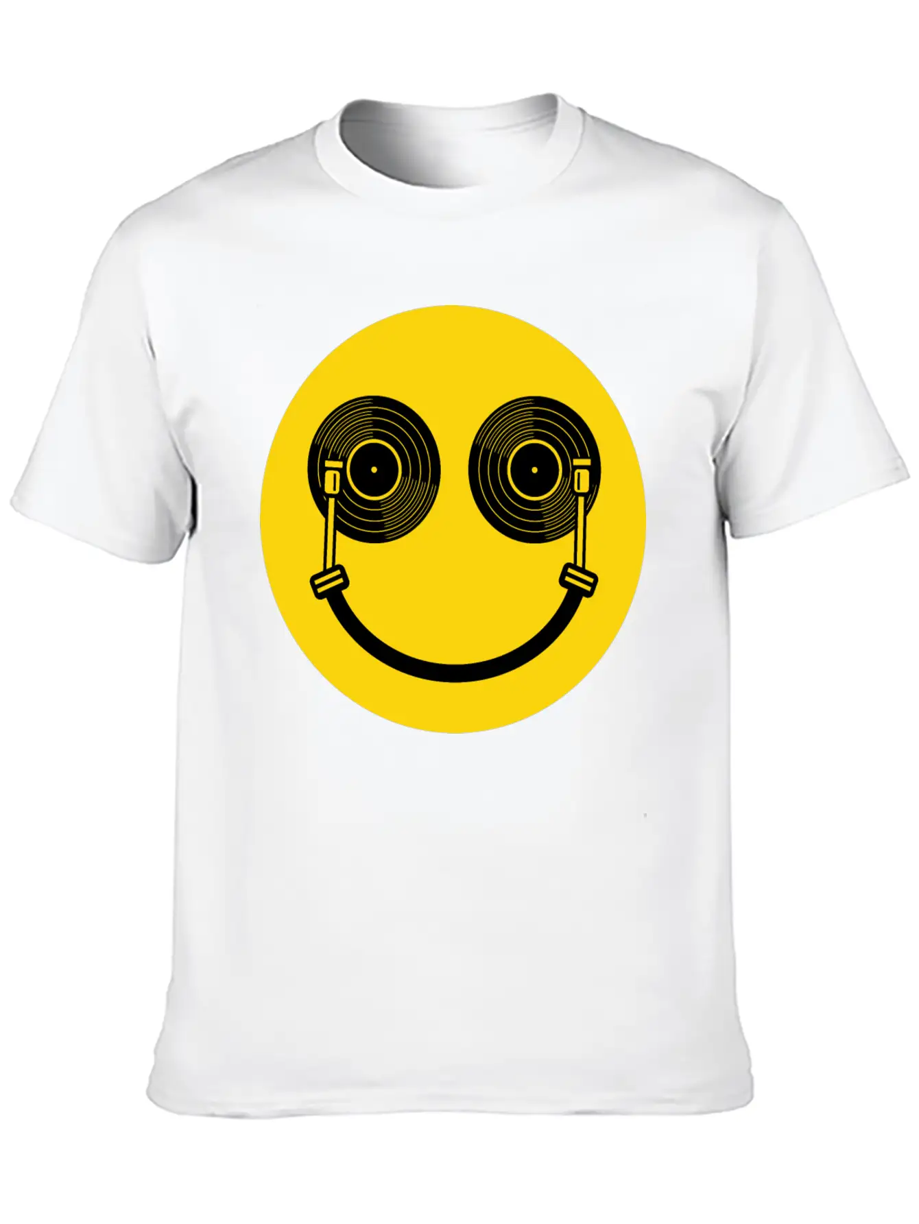 Smile DJ Lightweight Cotton T-Shirt – Daily Comfort Graphic Shirt