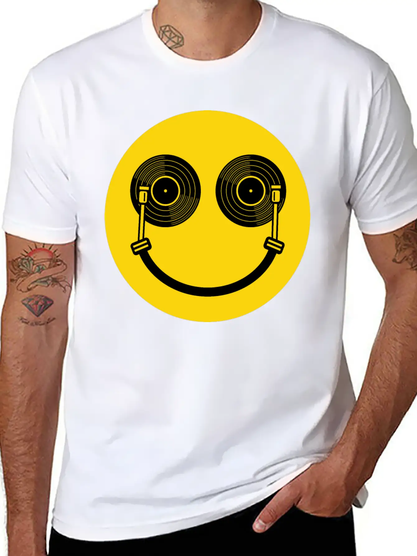 Smile DJ Lightweight Cotton T-Shirt – Daily Comfort Graphic Shirt