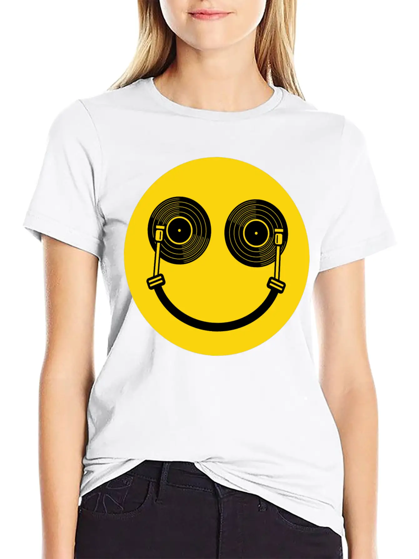Smile DJ Lightweight Cotton T-Shirt – Daily Comfort Graphic Shirt