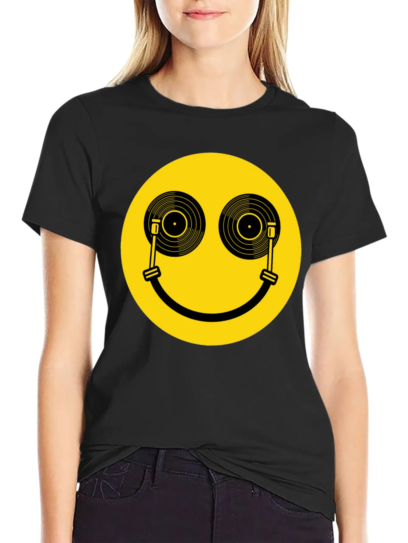Smile DJ Lightweight Cotton T-Shirt – Daily Comfort Graphic Shirt
