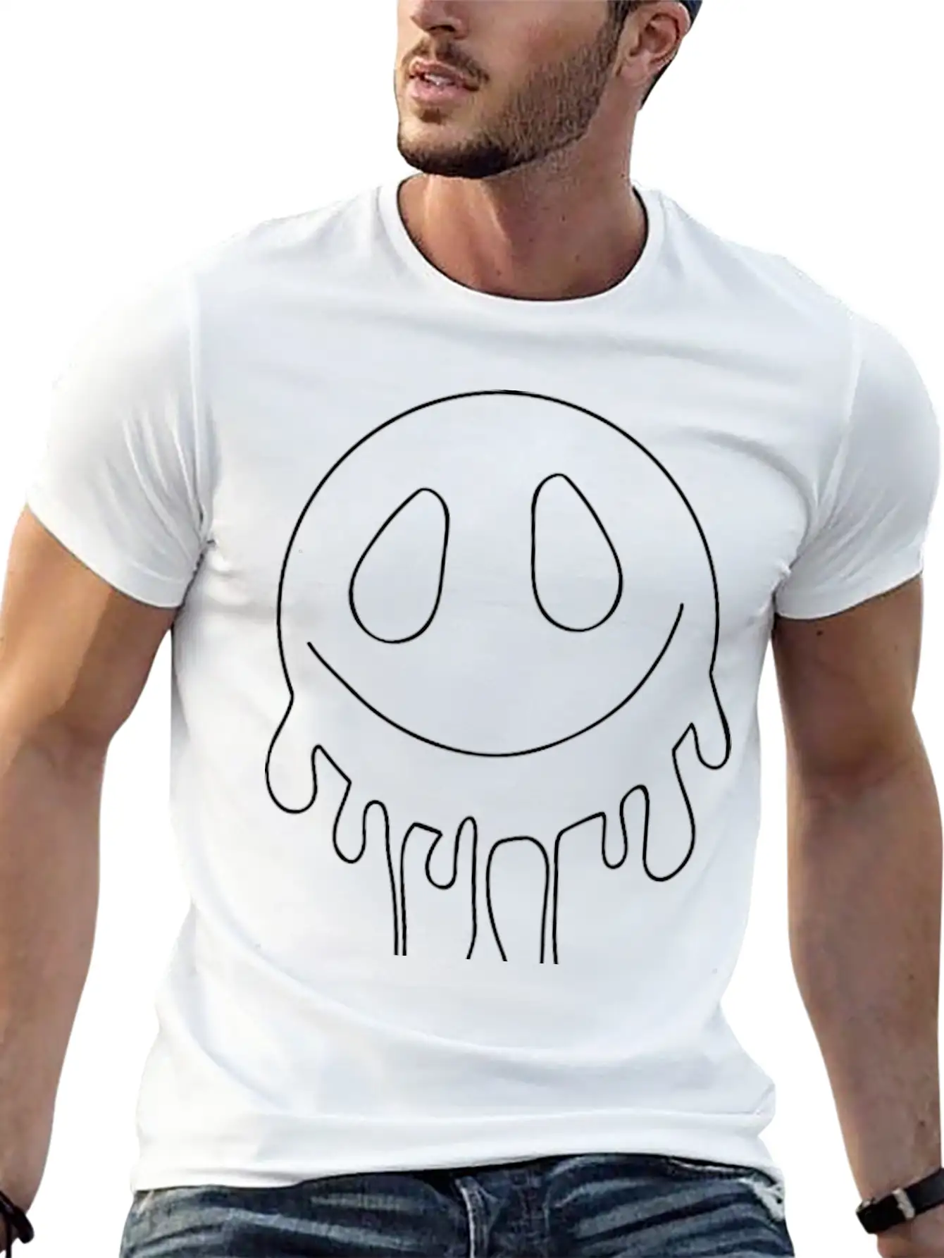 Smiley Lightweight Cotton T-Shirt – Daily Comfort Graphic Shirt