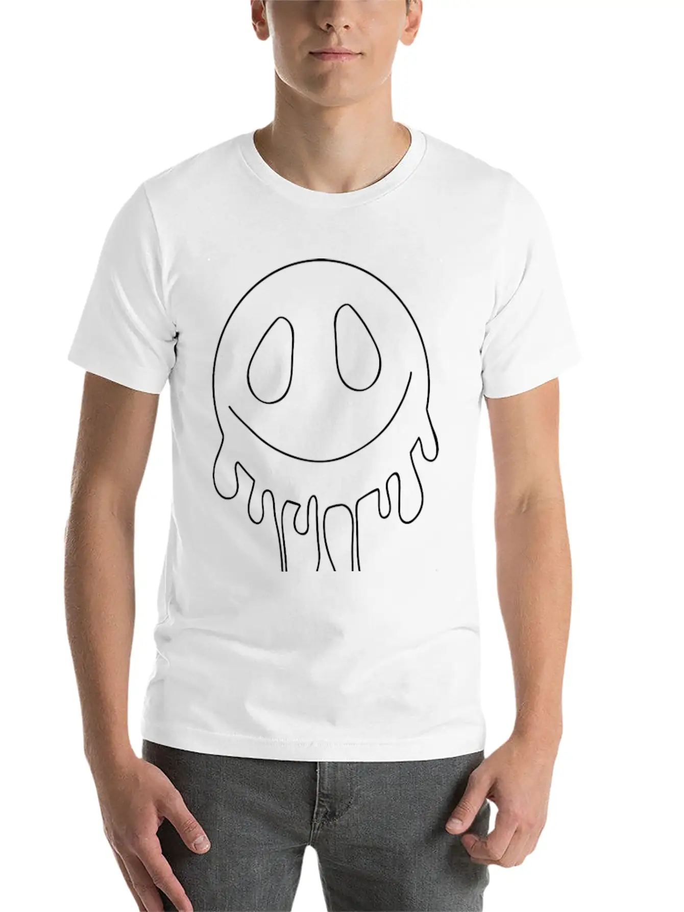 Smiley Lightweight Cotton T-Shirt – Daily Comfort Graphic Shirt