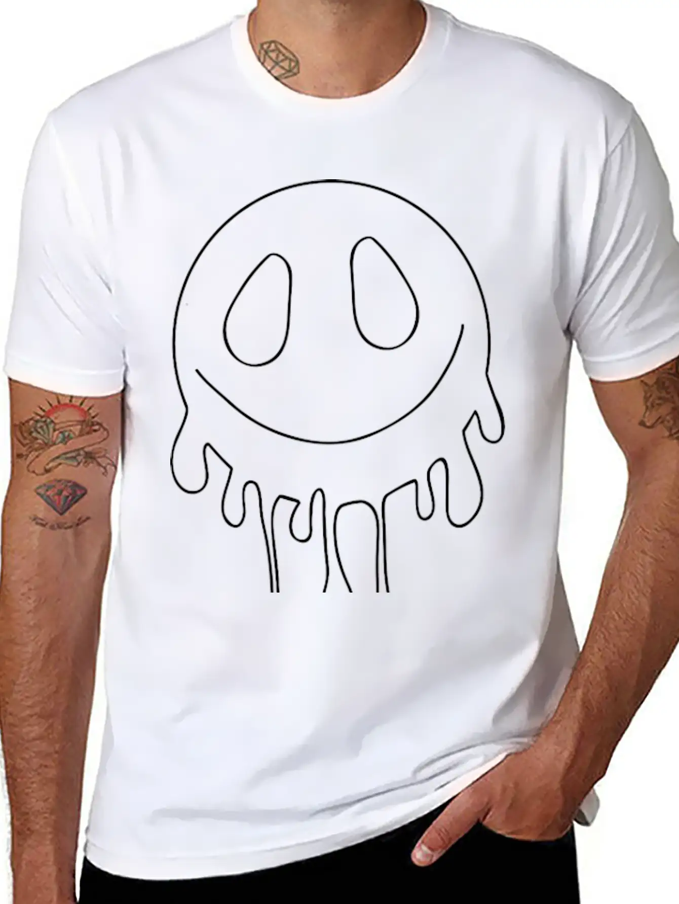 Smiley Lightweight Cotton T-Shirt – Daily Comfort Graphic Shirt