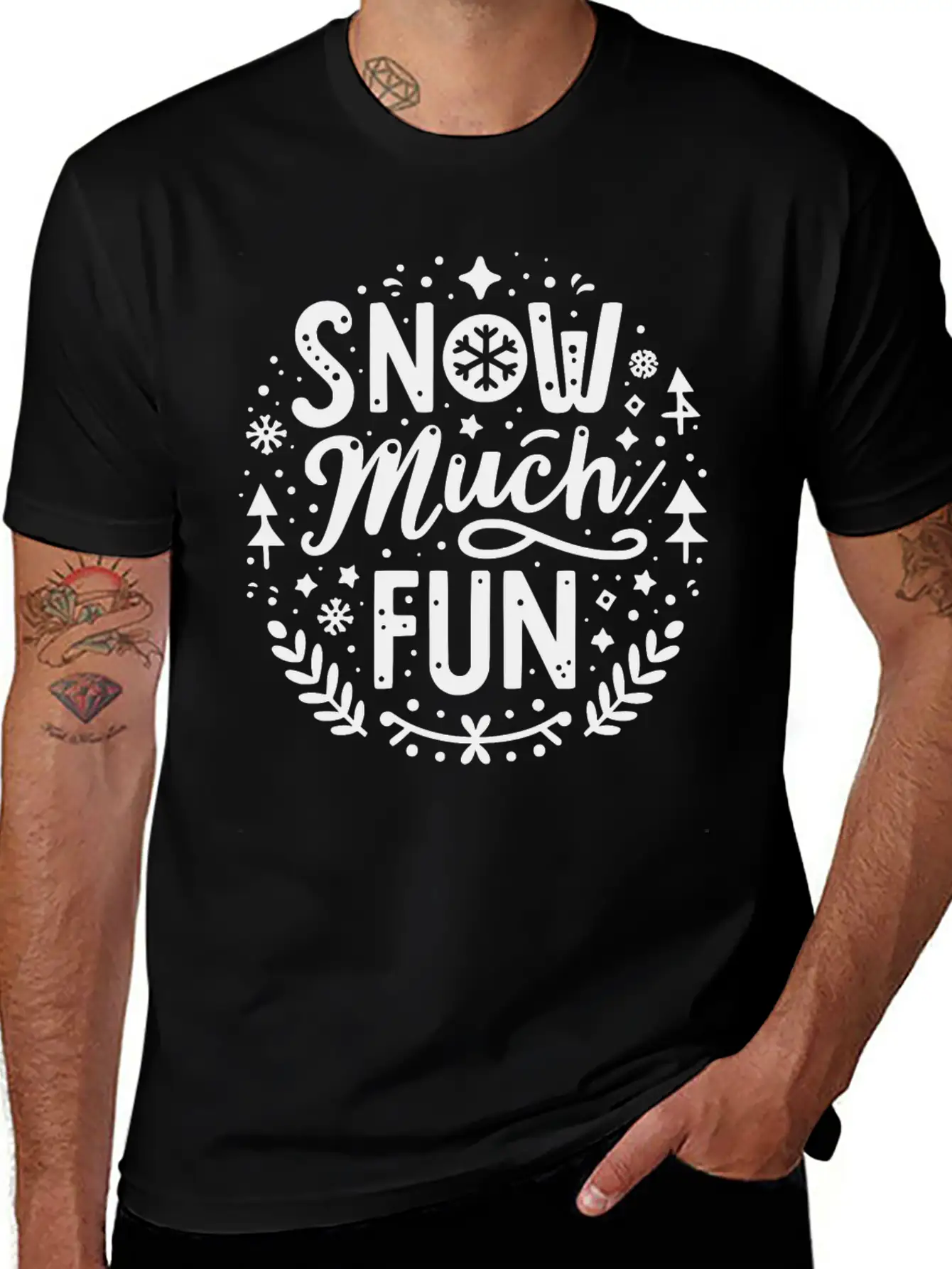 Snow Much Fun Lightweight Cotton T-Shirt – Daily Comfort Graphic Shirt