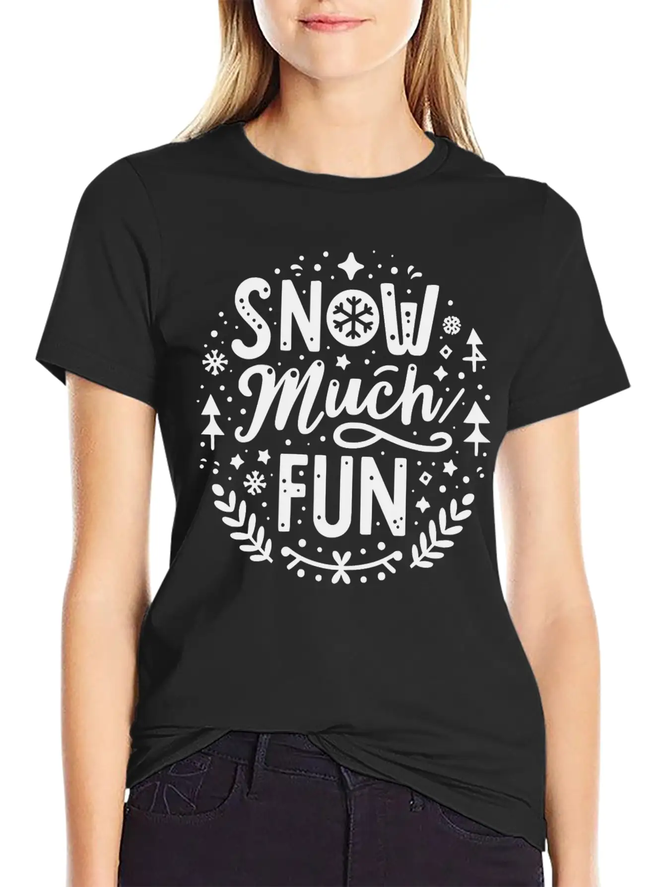 Snow Much Fun Lightweight Cotton T-Shirt – Daily Comfort Graphic Shirt
