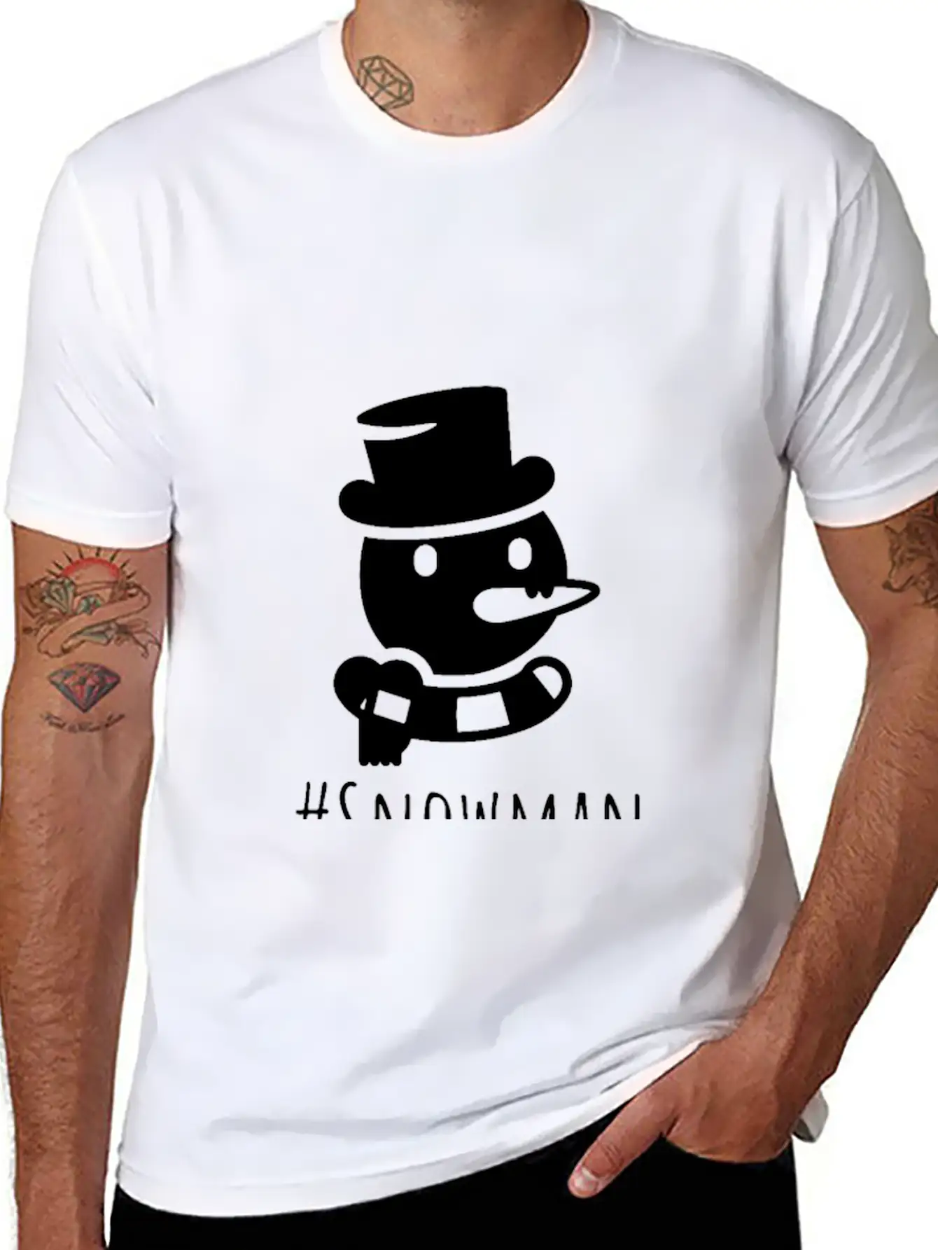 Snowman Lightweight Cotton T-Shirt – Daily Comfort Graphic Shirt