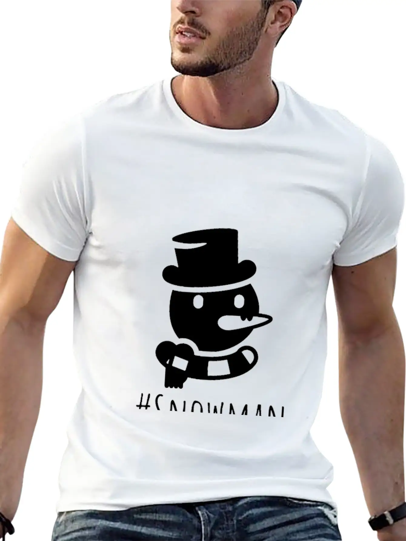 Snowman Lightweight Cotton T-Shirt – Daily Comfort Graphic Shirt