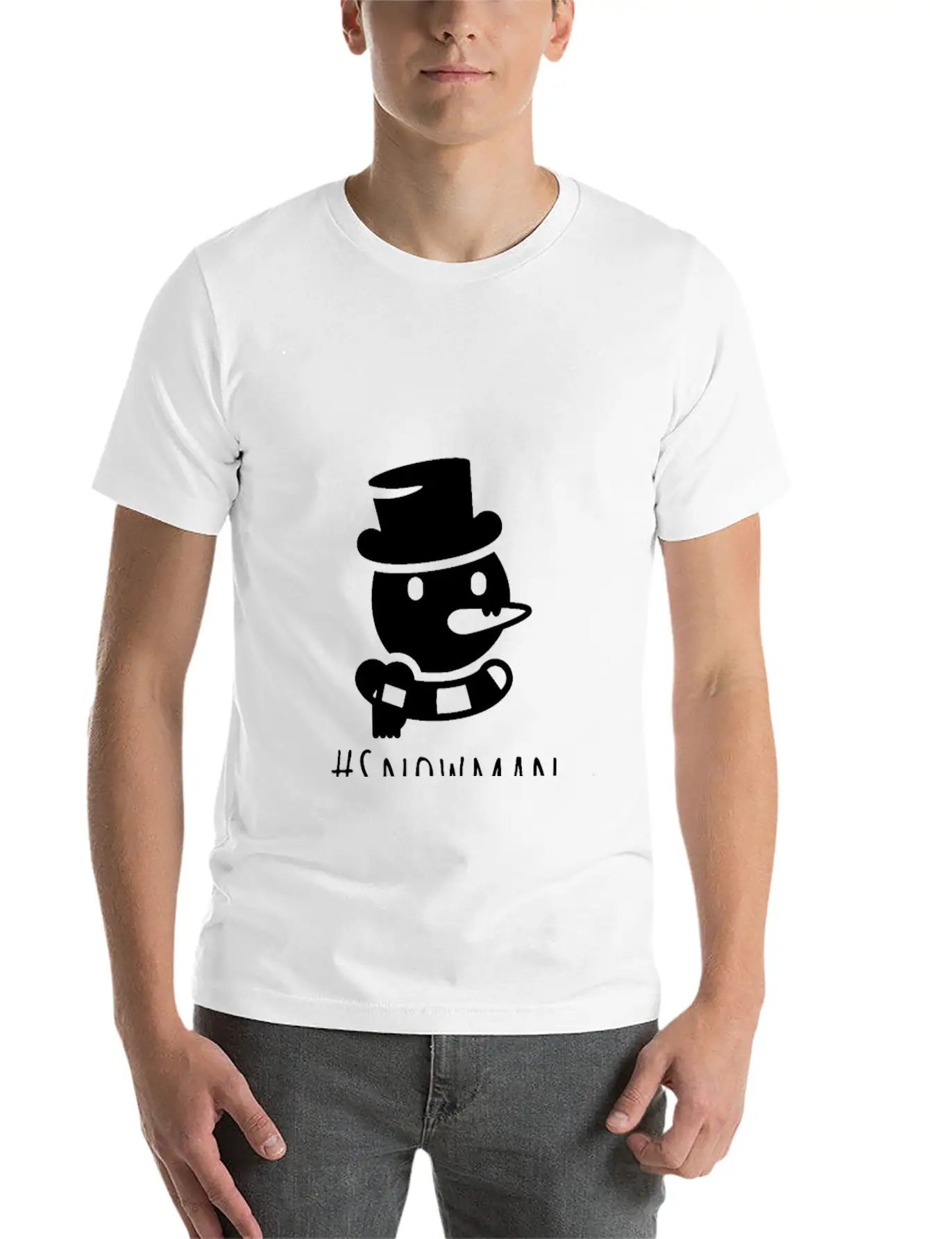 Snowman Lightweight Cotton T-Shirt – Daily Comfort Graphic Shirt