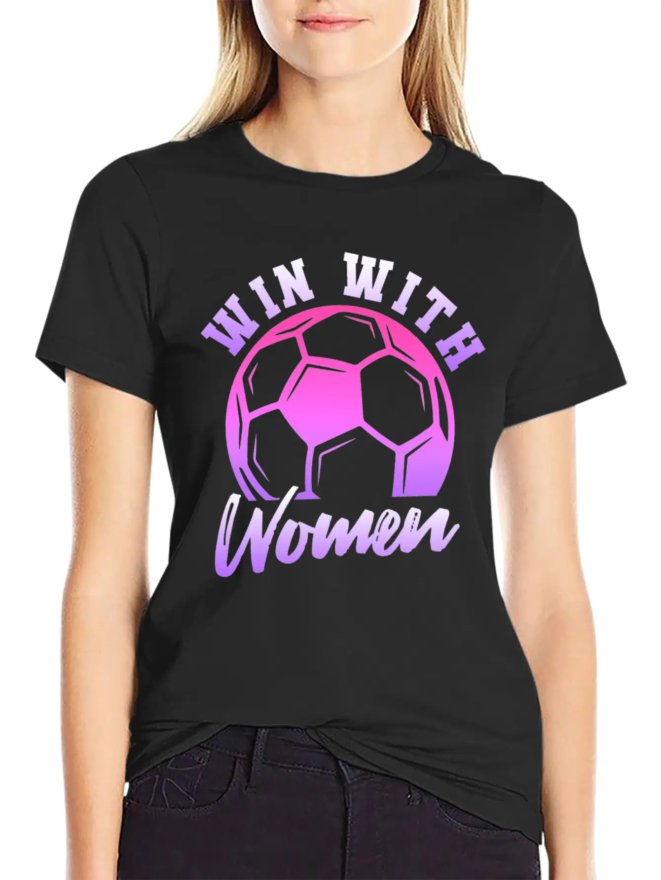 Soccer Girl Team Outfit For Players + Fans Lightweight Cotton T-Shirt – Daily Comfort Graphic Shirt
