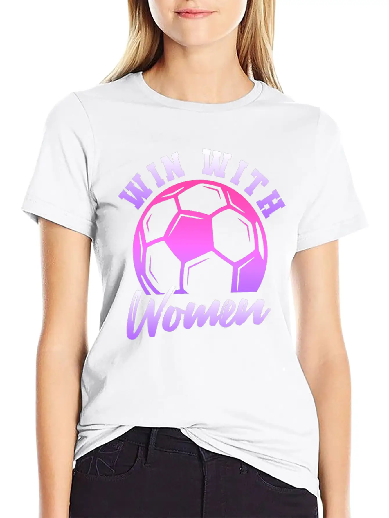 Soccer Girl Team Outfit For Players + Fans Lightweight Cotton T-Shirt – Daily Comfort Graphic Shirt