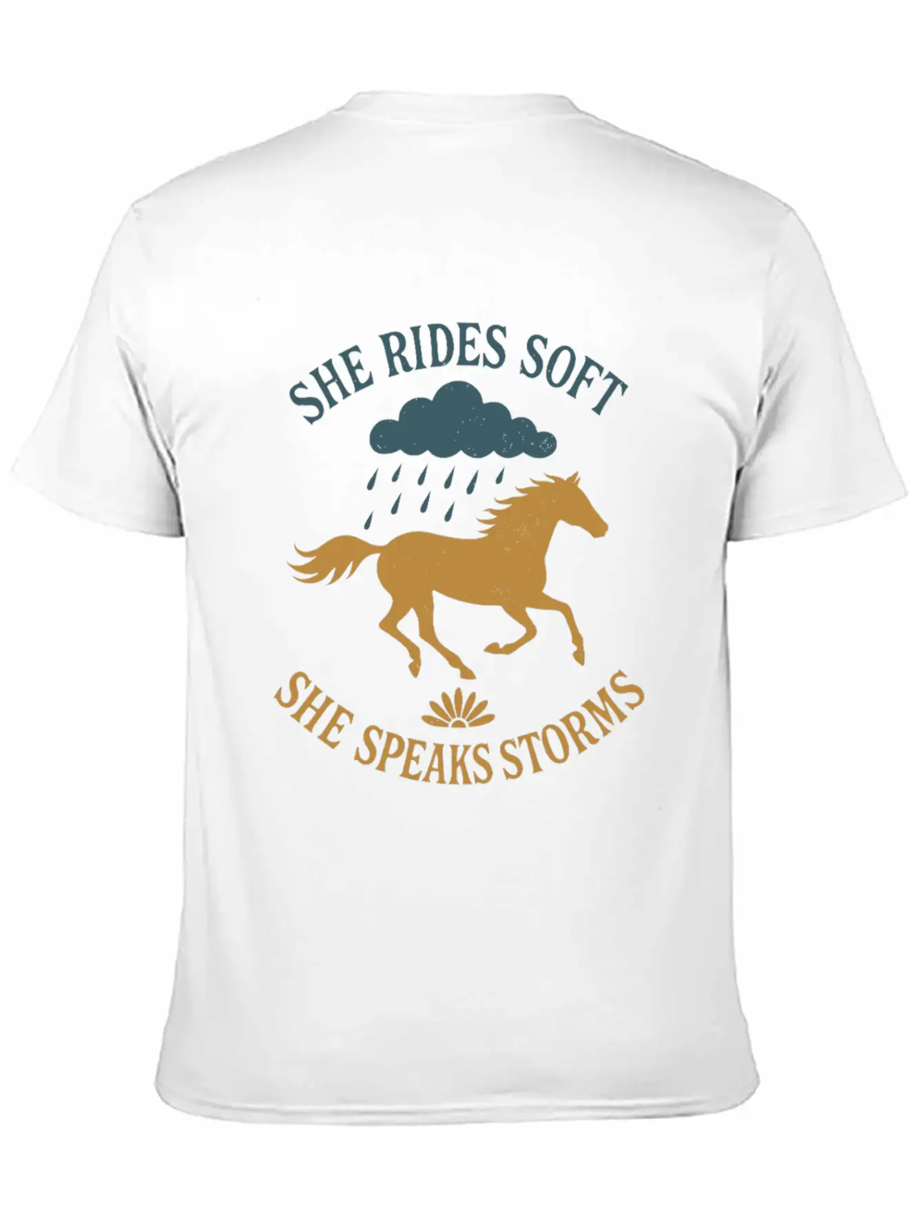 Soft Cowgirl Floral Rodeo Western Aesthetic Horse Lightweight Cotton T-Shirt – Daily Comfort Graphic Shirt