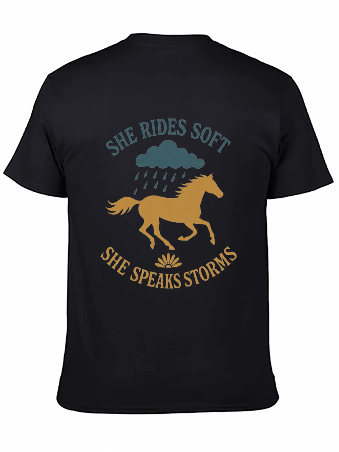 Soft Cowgirl Floral Rodeo Western Aesthetic Horse Lightweight Cotton T-Shirt – Daily Comfort Graphic Shirt
