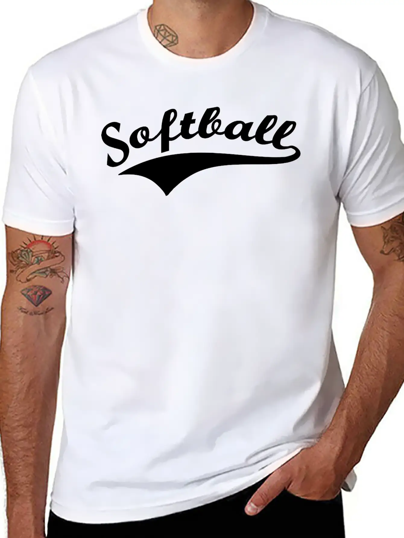 Softball Lettering Lightweight Cotton T-Shirt – Daily Comfort Graphic Shirt