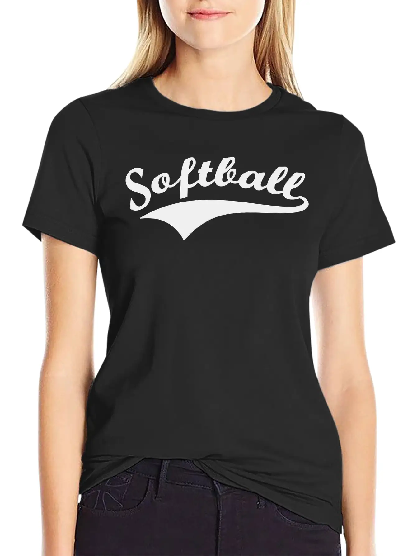Softball Lettering Lightweight Cotton T-Shirt – Daily Comfort Graphic Shirt
