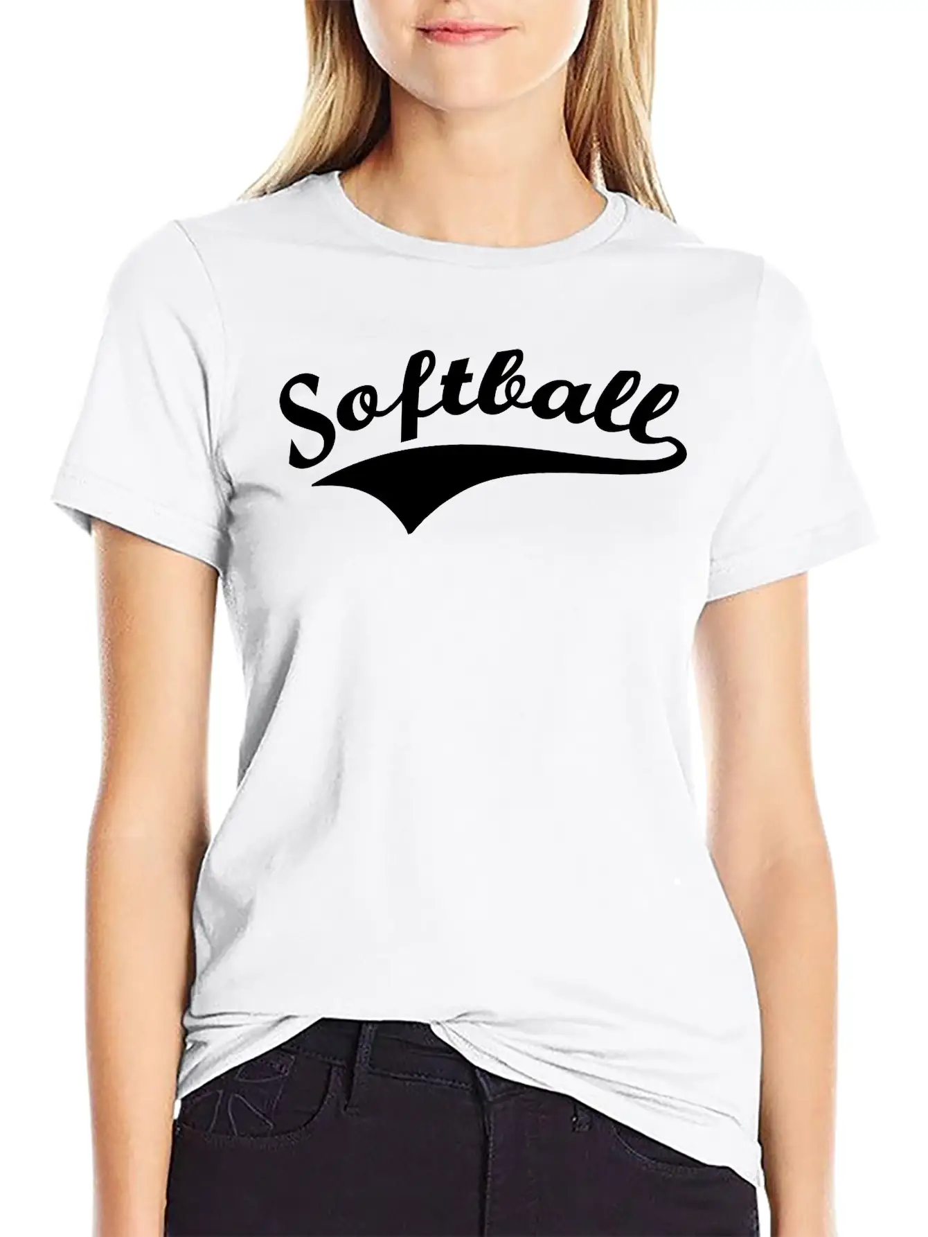 Softball Lettering Lightweight Cotton T-Shirt – Daily Comfort Graphic Shirt