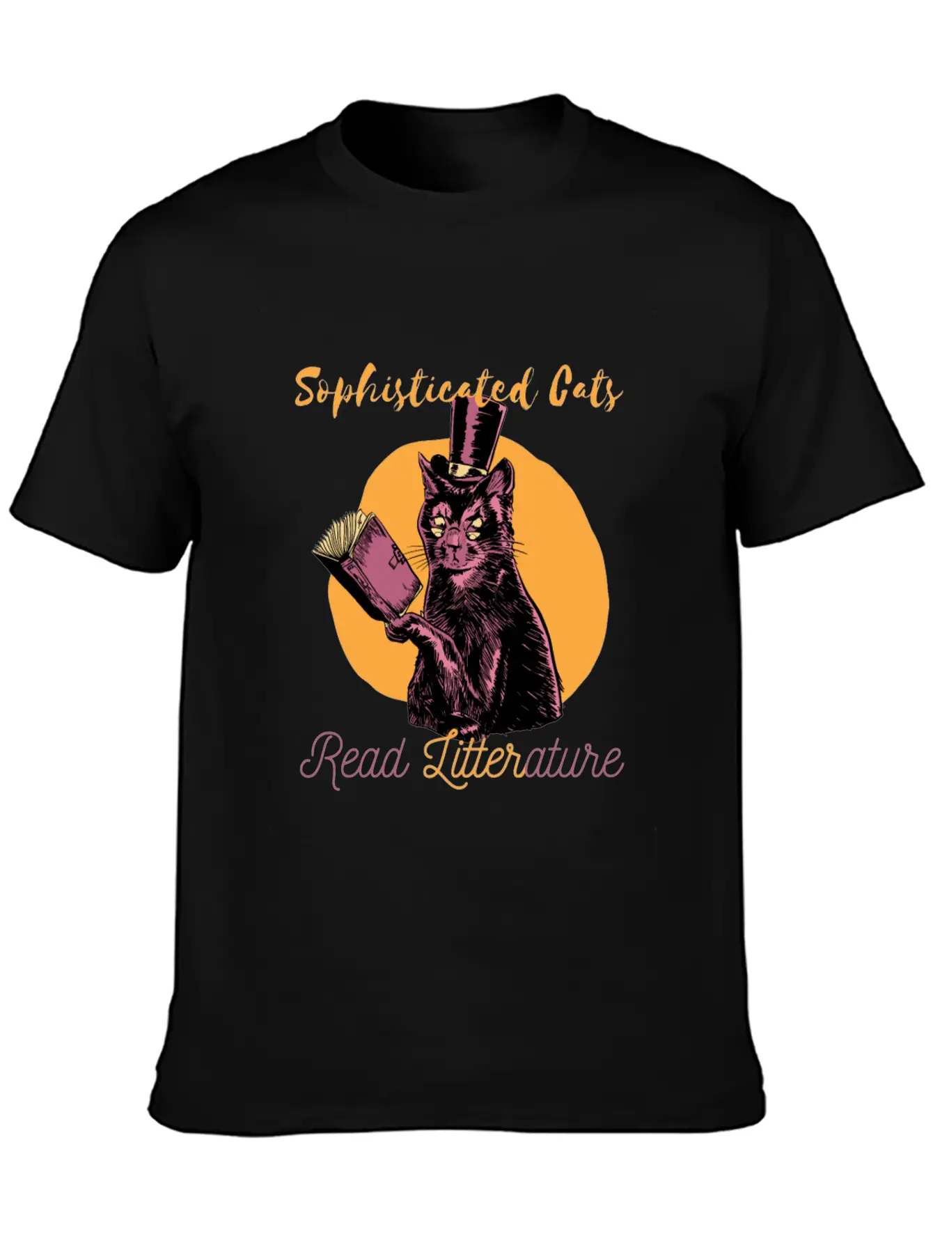 SOPHISTICATED CAT Lightweight Cotton T-Shirt – Daily Comfort Graphic Shirt