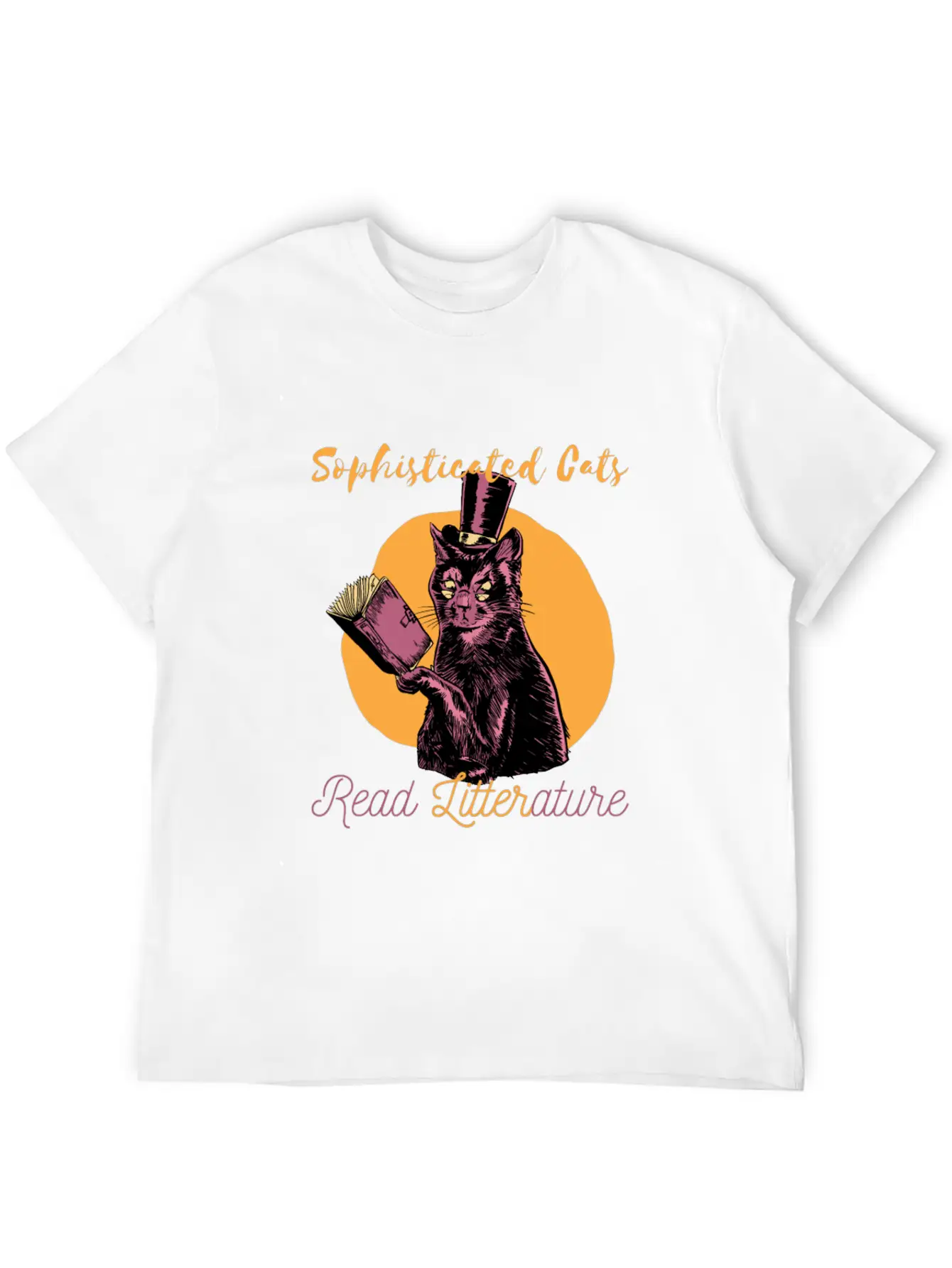 SOPHISTICATED CAT Lightweight Cotton T-Shirt – Daily Comfort Graphic Shirt