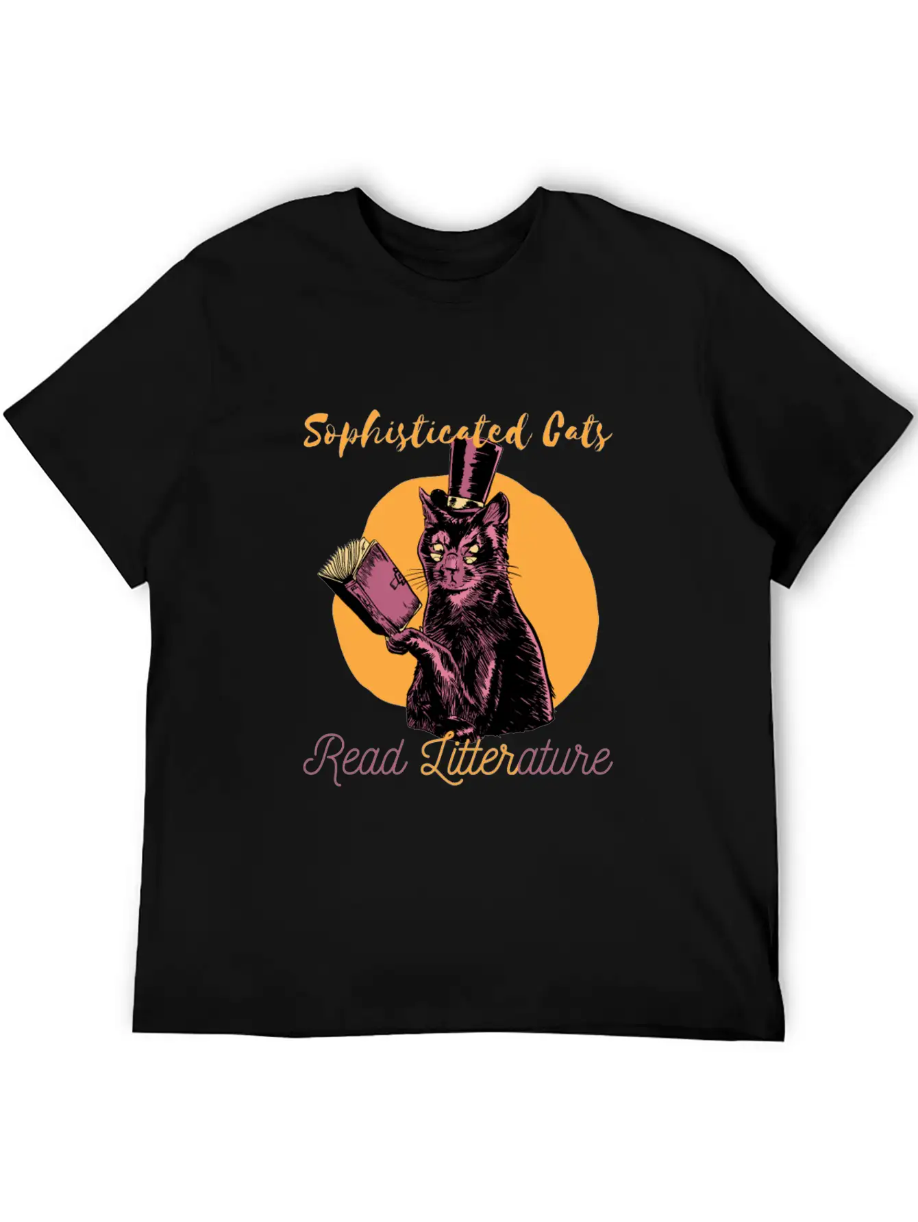 SOPHISTICATED CAT Lightweight Cotton T-Shirt – Daily Comfort Graphic Shirt