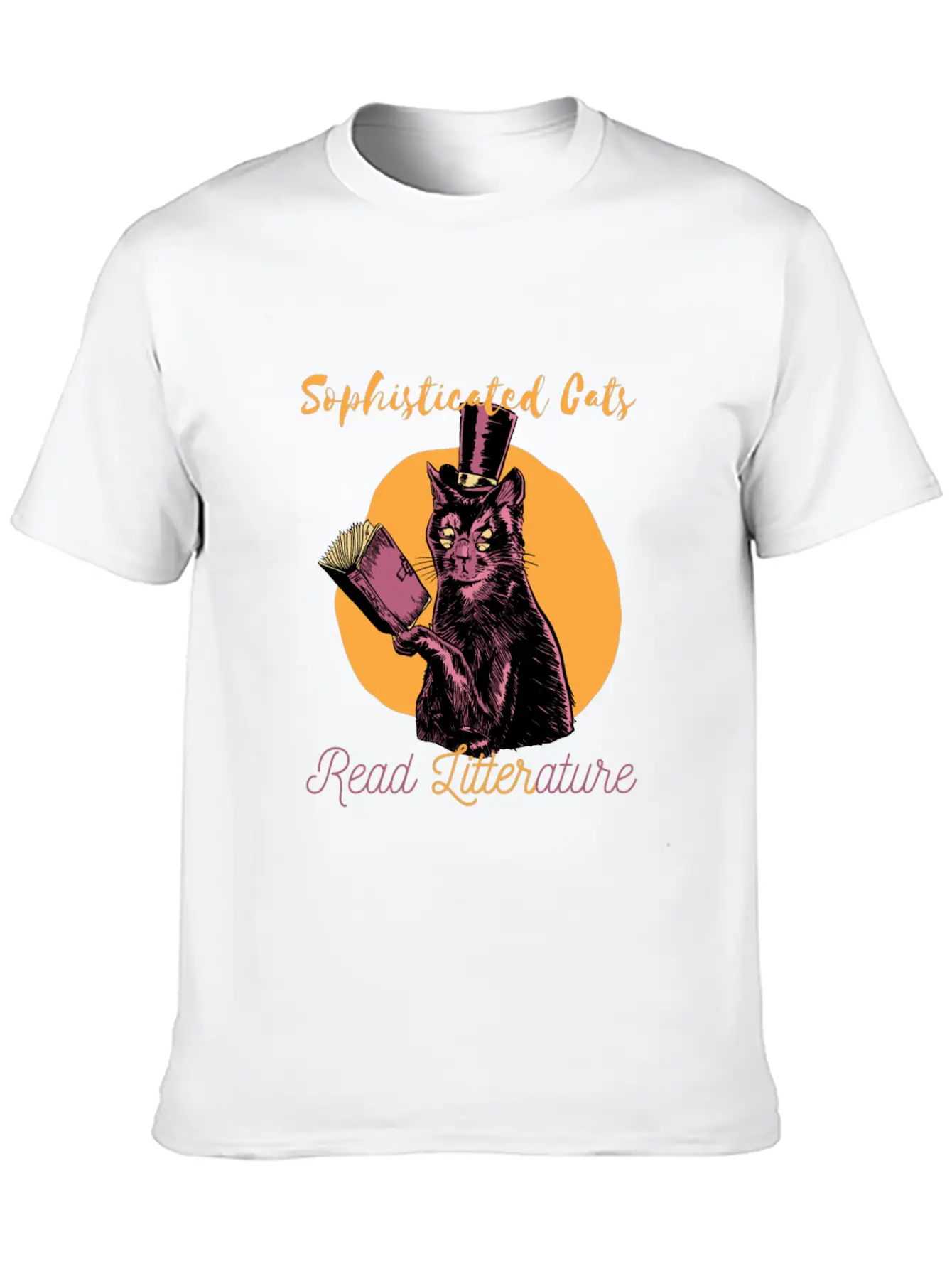 SOPHISTICATED CAT Lightweight Cotton T-Shirt – Daily Comfort Graphic Shirt