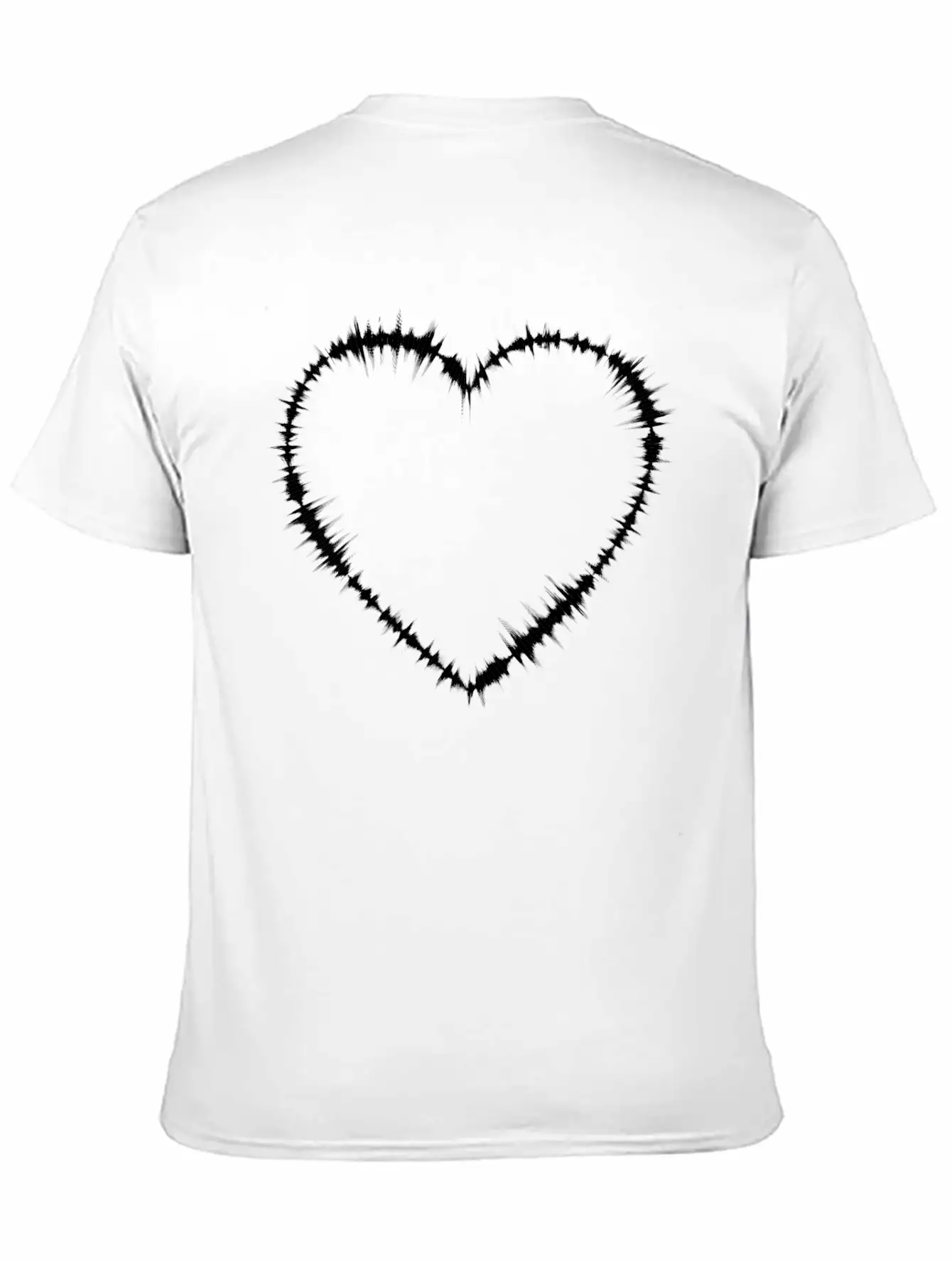 Sound Waves Heart Lightweight Cotton T-Shirt – Daily Comfort Graphic Shirt