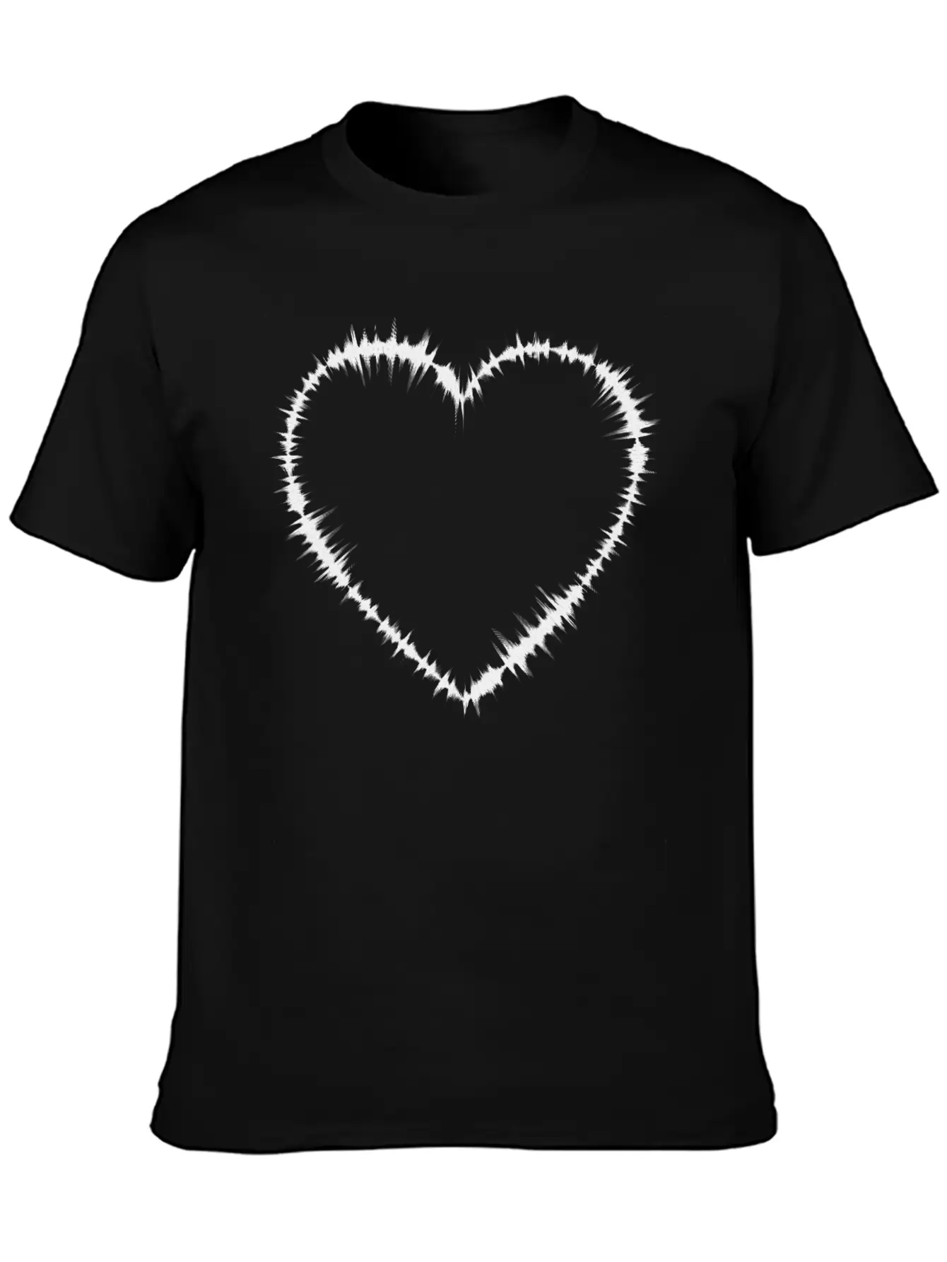 Sound Waves Heart Lightweight Cotton T-Shirt – Daily Comfort Graphic Shirt