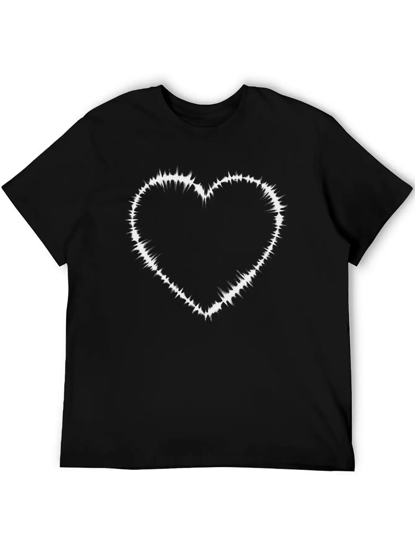 Sound Waves Heart Lightweight Cotton T-Shirt – Daily Comfort Graphic Shirt