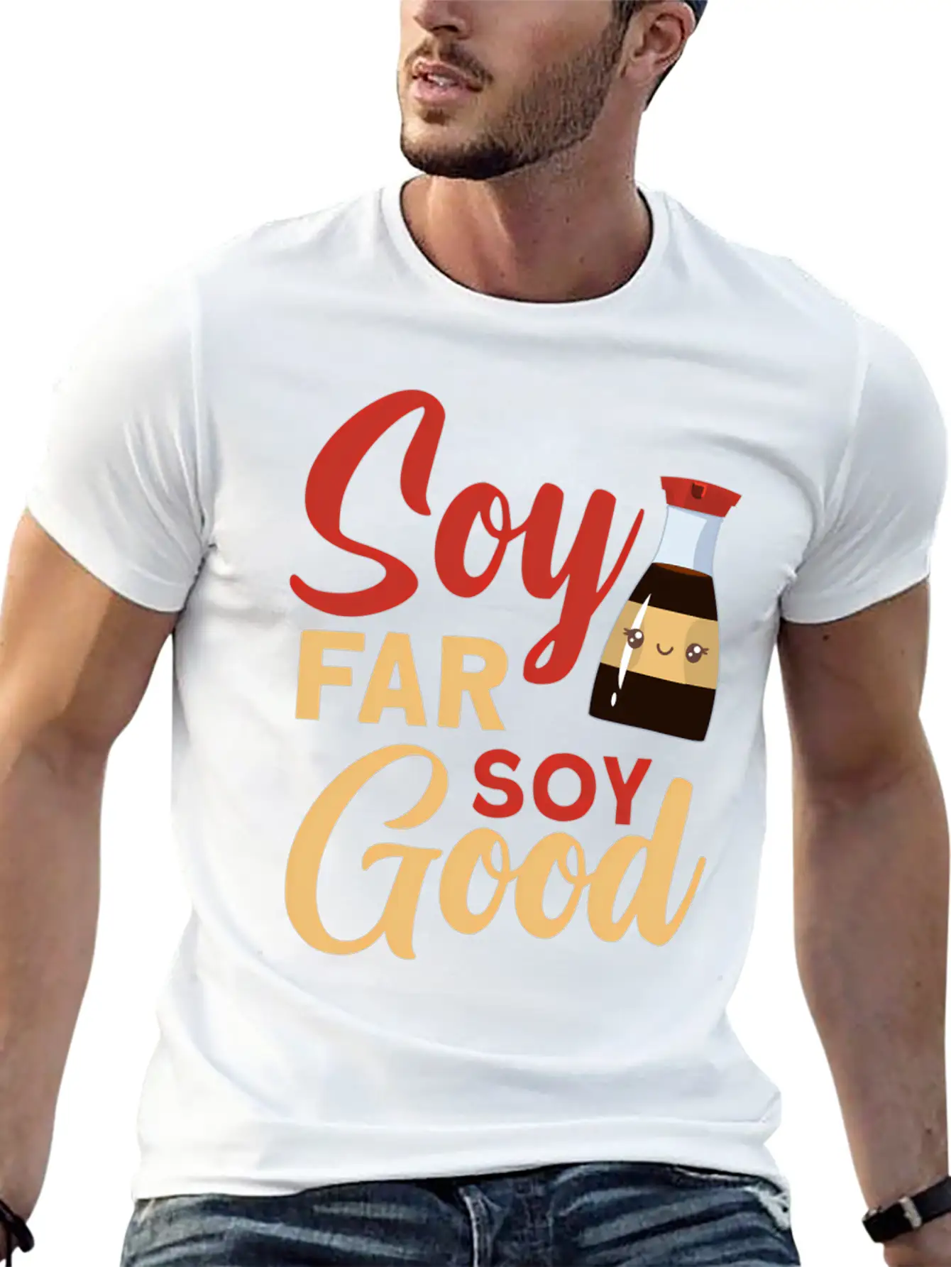 Soy Far Soy Soy Lightweight Cotton T-Shirt – Daily Comfort Graphic Shirt
