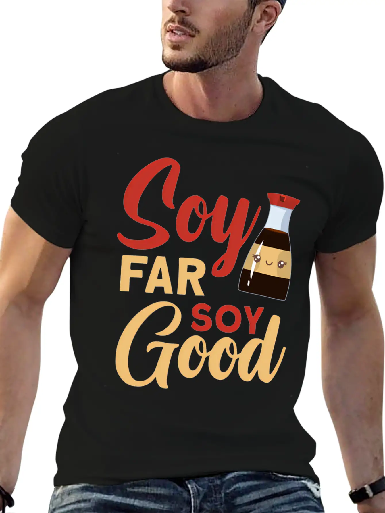Soy Far Soy Soy Lightweight Cotton T-Shirt – Daily Comfort Graphic Shirt