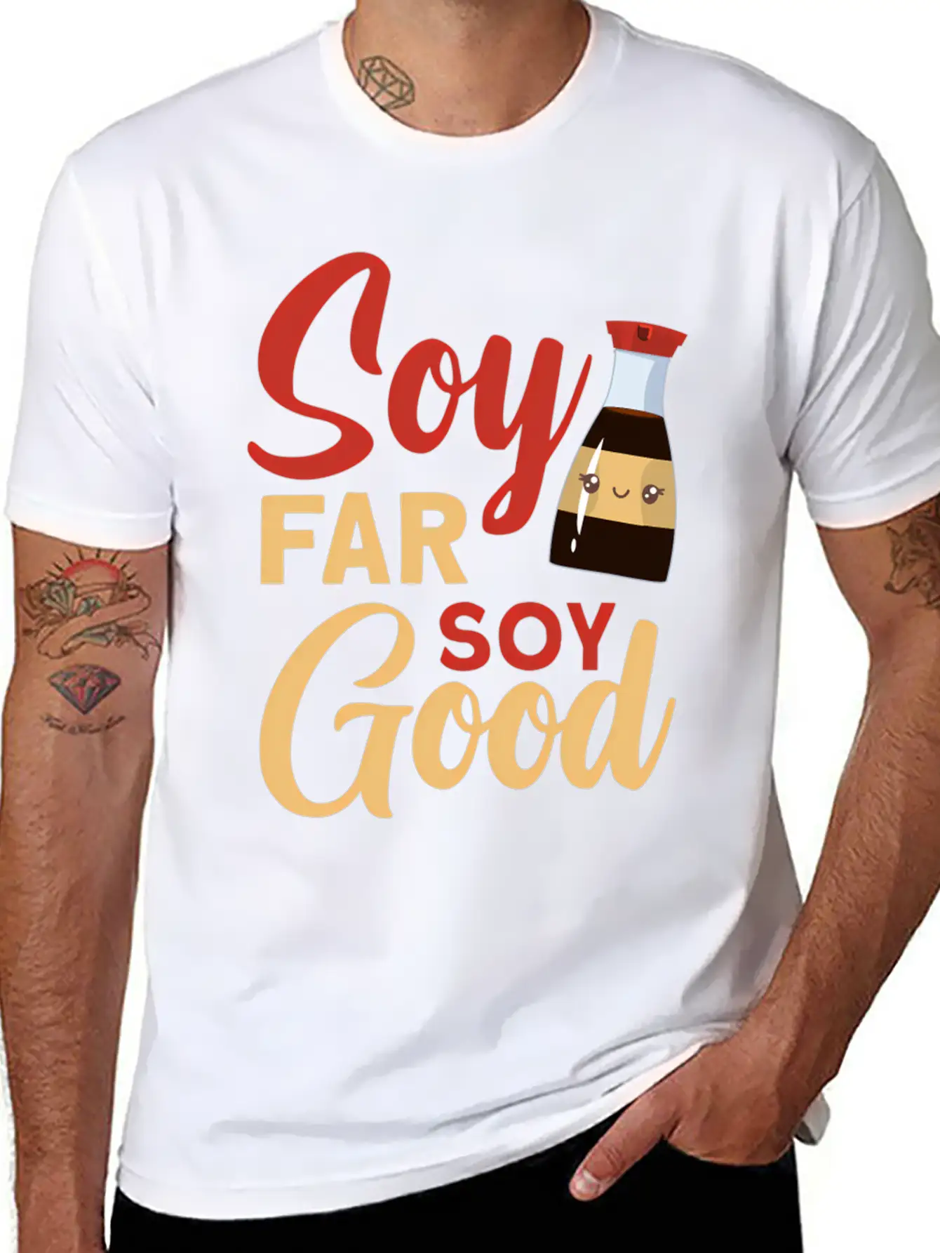 Soy Far Soy Soy Lightweight Cotton T-Shirt – Daily Comfort Graphic Shirt