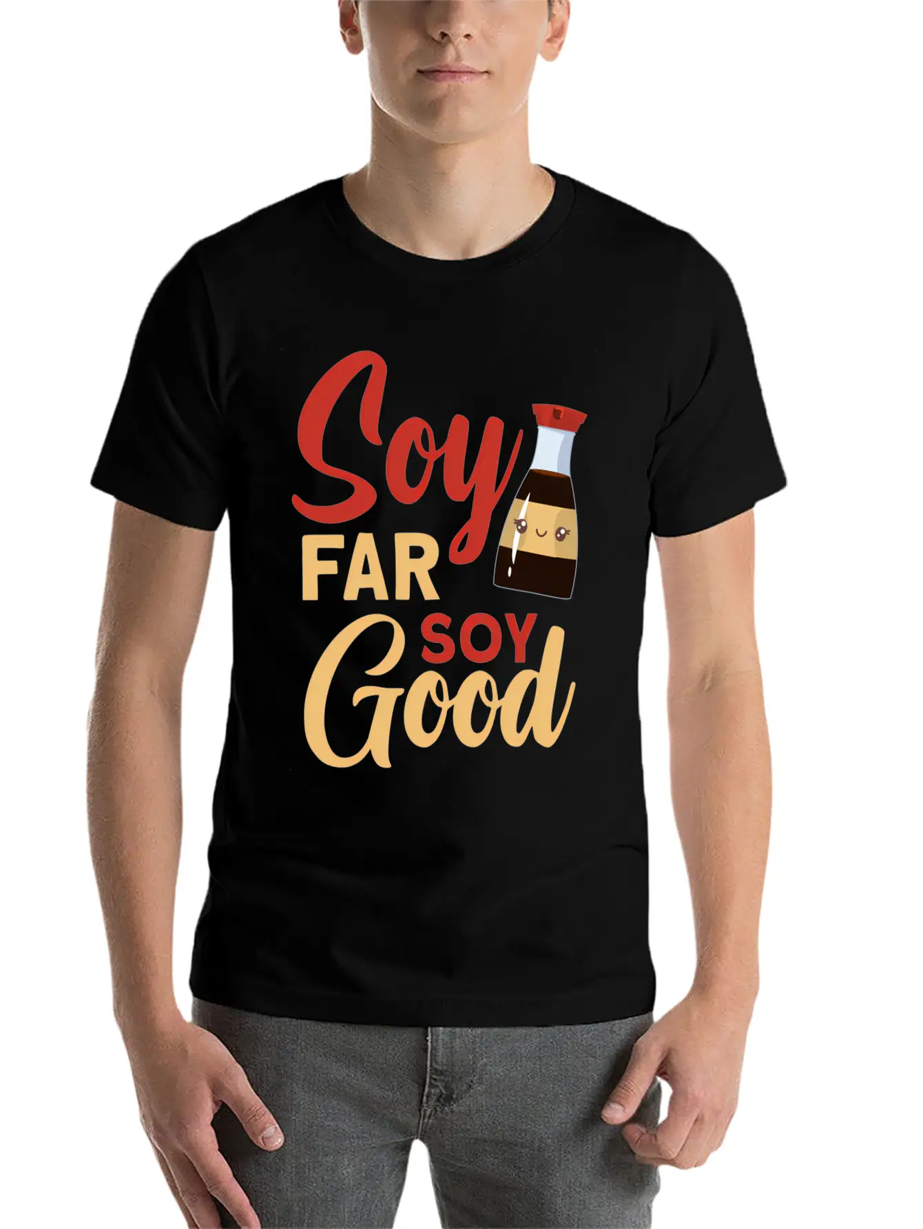 Soy Far Soy Soy Lightweight Cotton T-Shirt – Daily Comfort Graphic Shirt