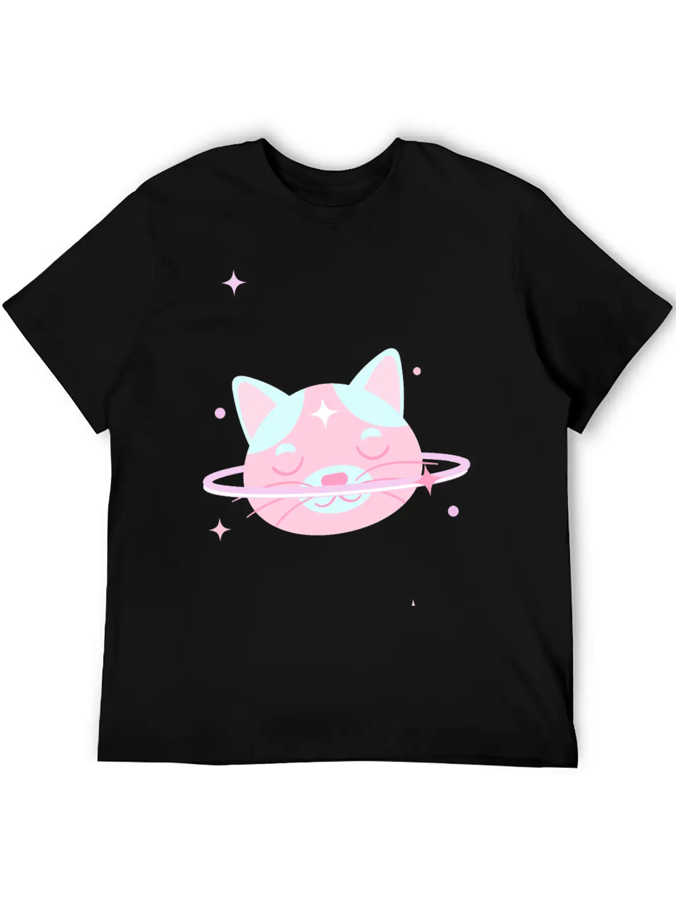 Space Cat Lightweight Cotton T-Shirt – Daily Comfort Graphic Shirt