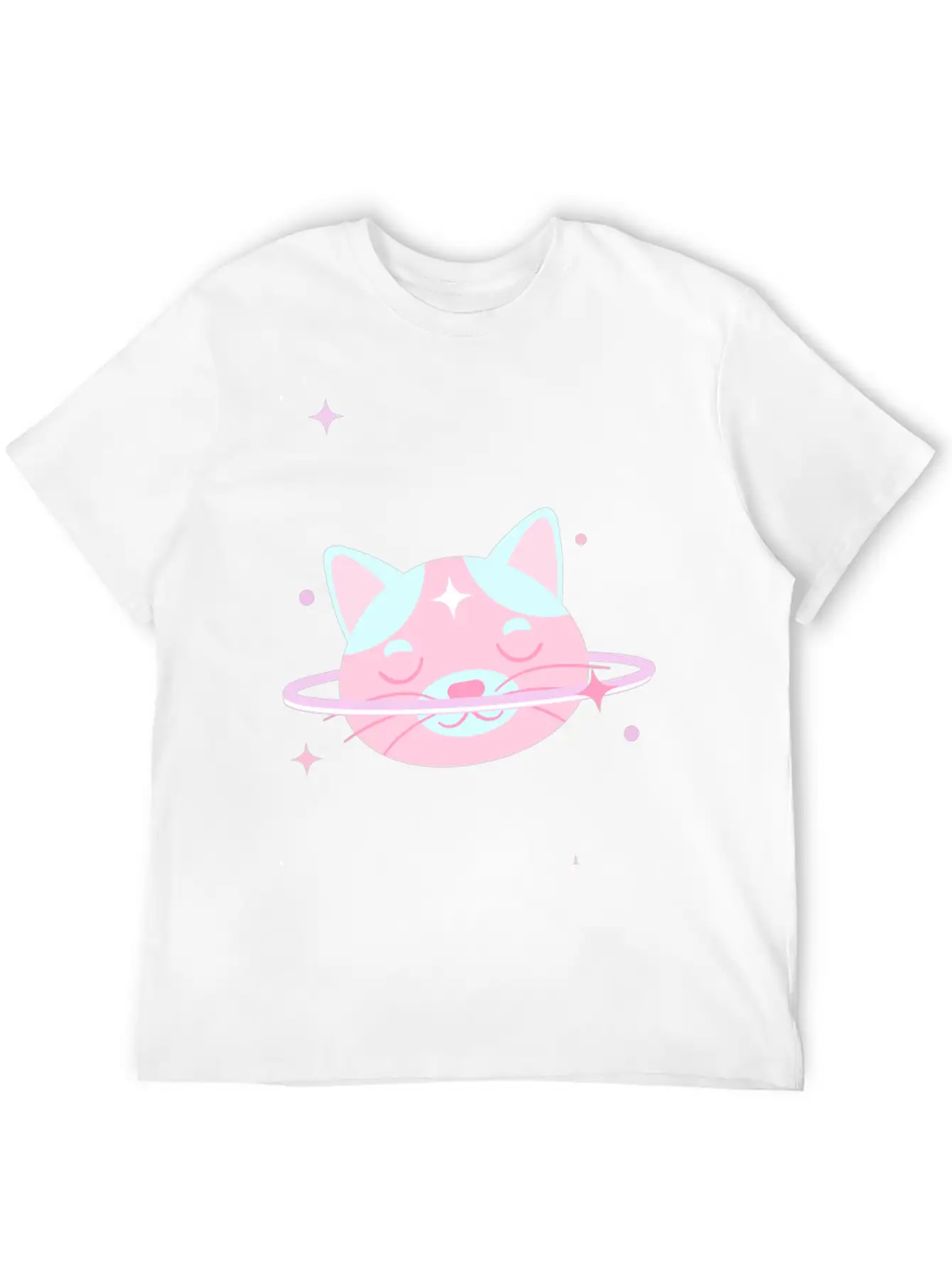 Space Cat Lightweight Cotton T-Shirt – Daily Comfort Graphic Shirt