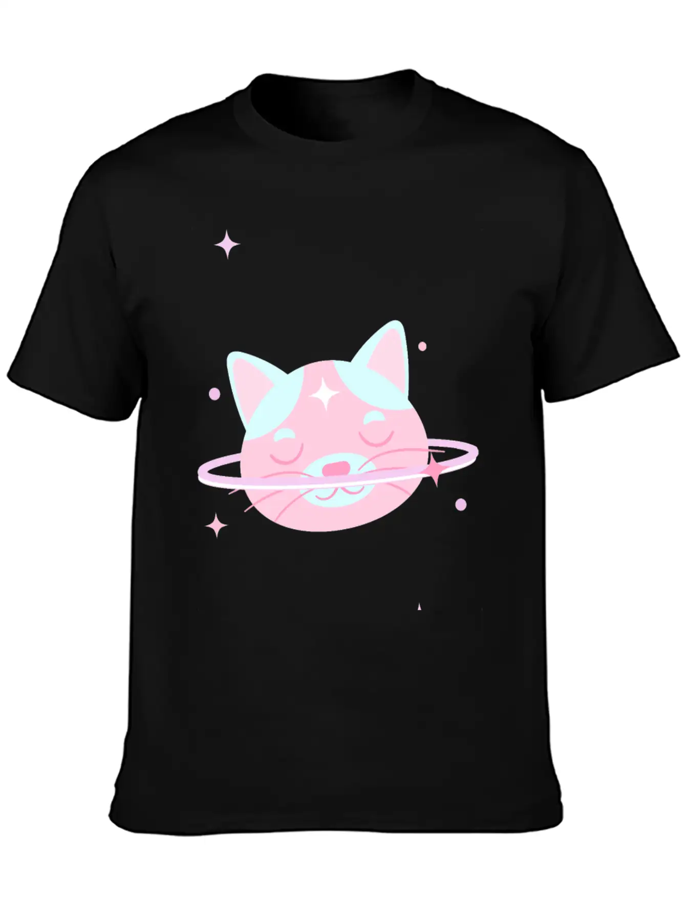 Space Cat Lightweight Cotton T-Shirt – Daily Comfort Graphic Shirt