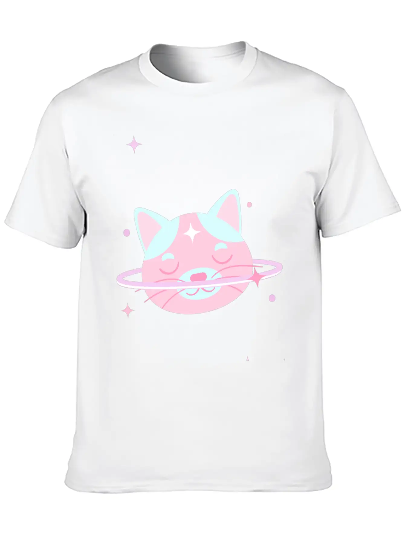 Space Cat Lightweight Cotton T-Shirt – Daily Comfort Graphic Shirt
