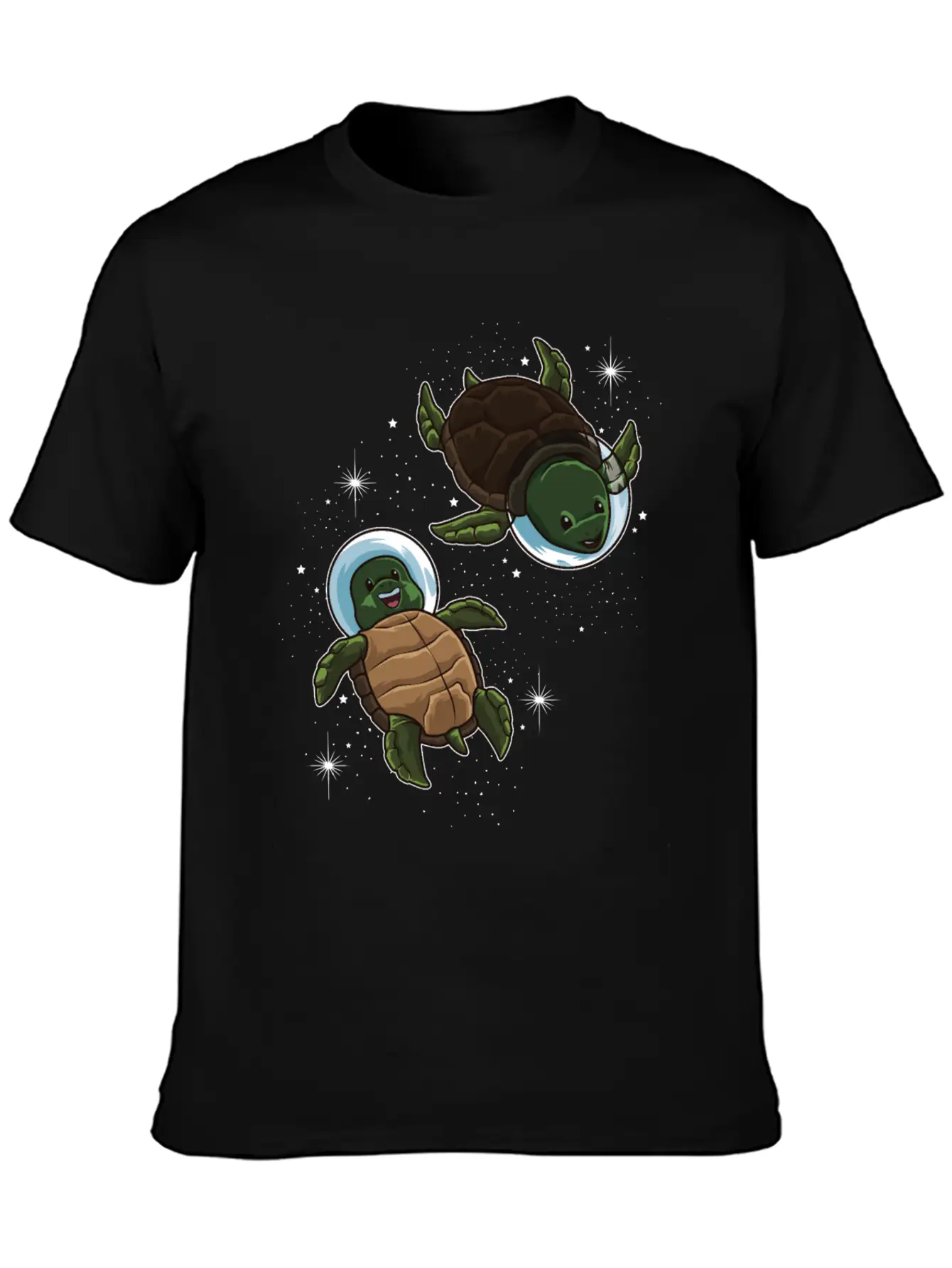 Space Turtles | Spaceman Reptile Galaxy Explorer Lightweight Cotton T-Shirt – Daily Comfort Graphic Shirt