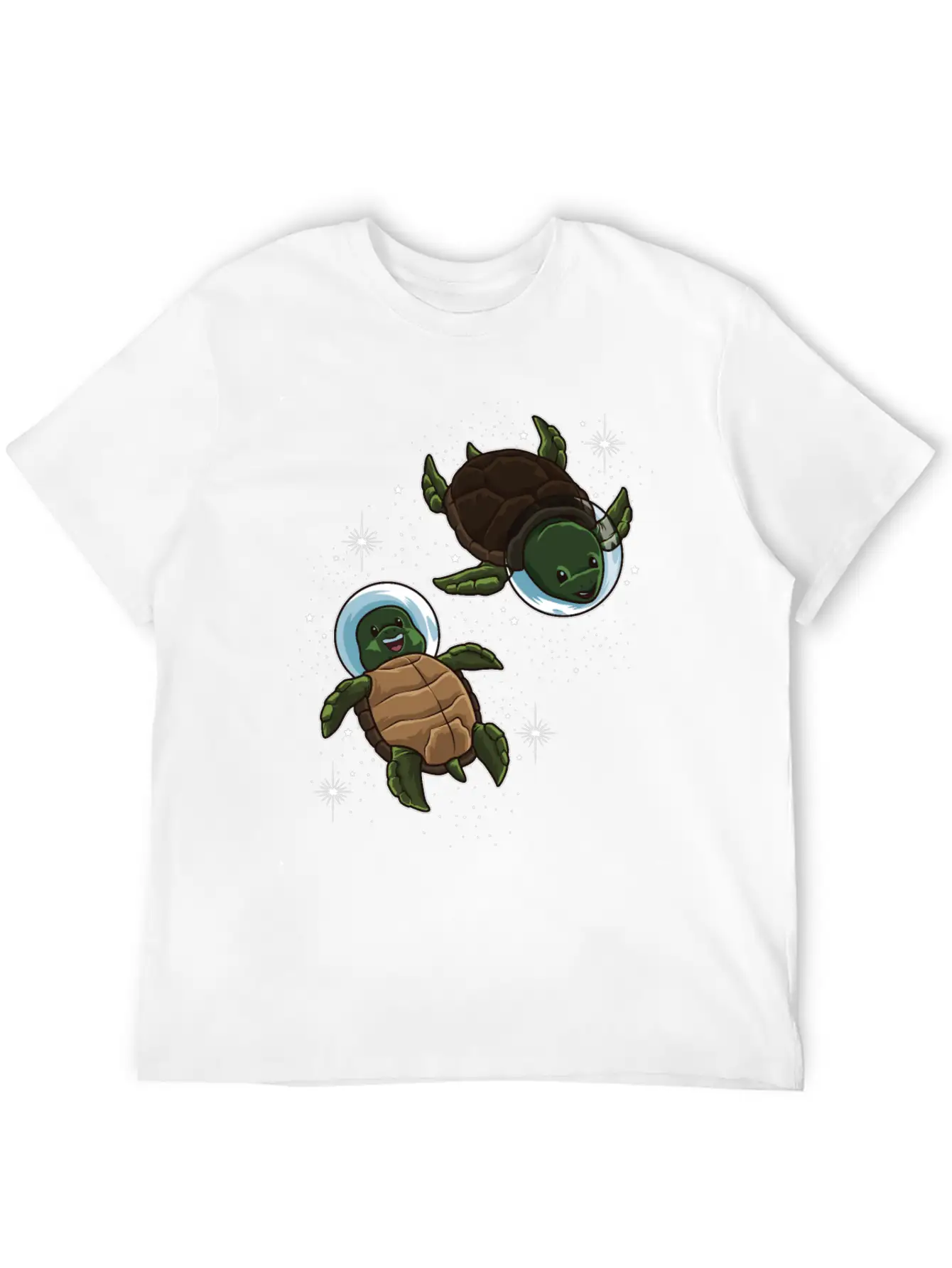 Space Turtles | Spaceman Reptile Galaxy Explorer Lightweight Cotton T-Shirt – Daily Comfort Graphic Shirt