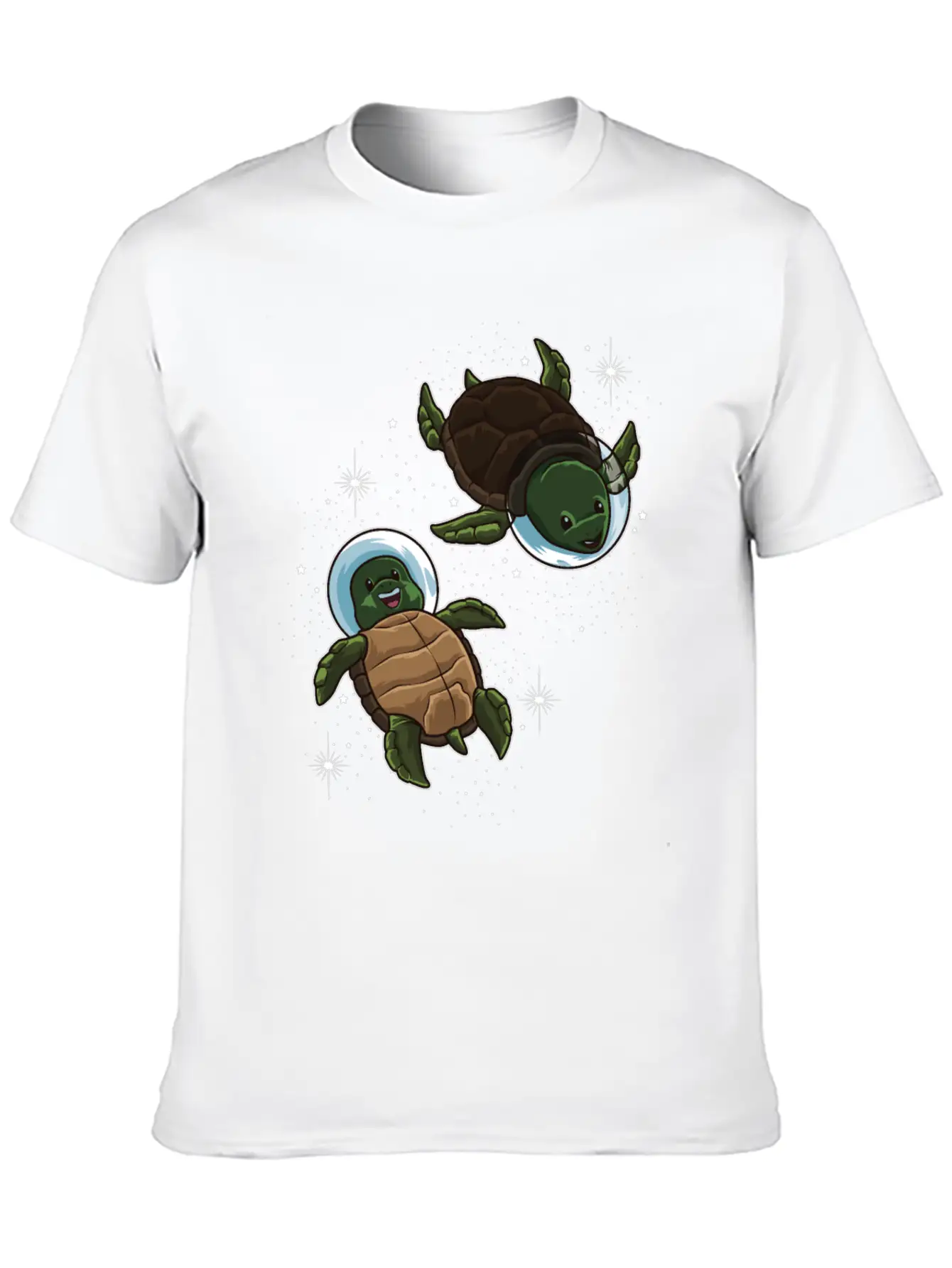 Space Turtles | Spaceman Reptile Galaxy Explorer Lightweight Cotton T-Shirt – Daily Comfort Graphic Shirt