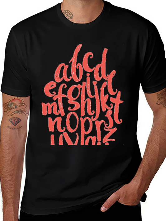 Alphabet Black Graphic T-Shirt