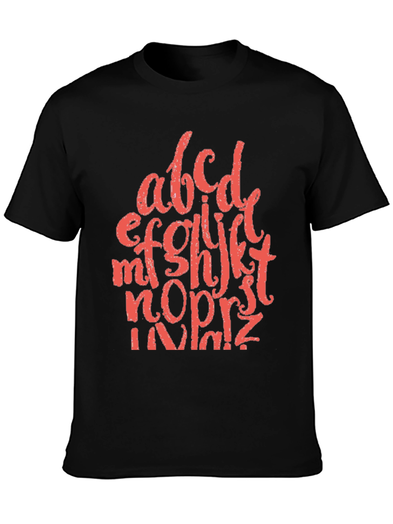 Alphabet Black Graphic T-Shirt