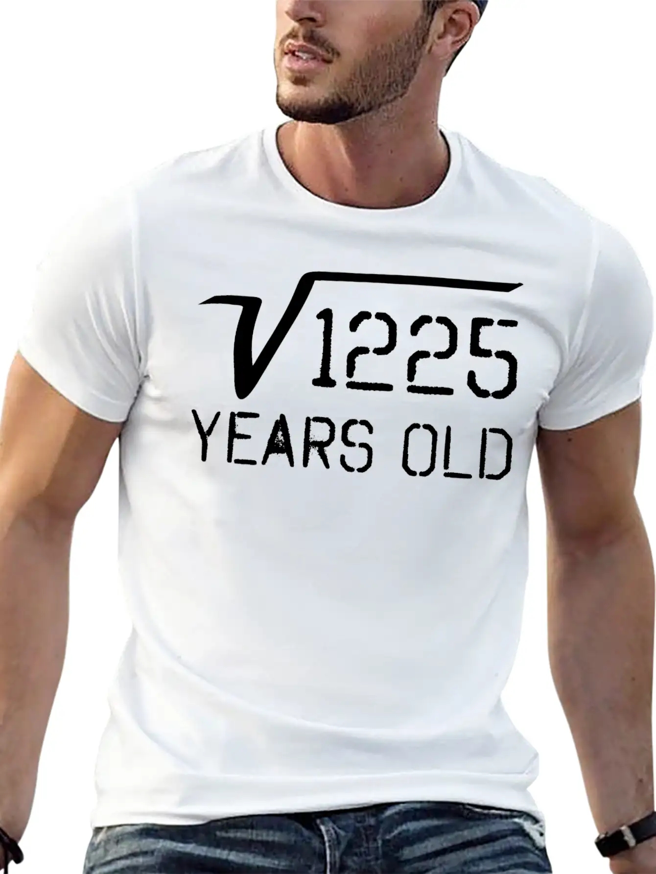 Square Root Of 1225 35 Years Old Lightweight Cotton T-Shirt – Daily Comfort Graphic Shirt