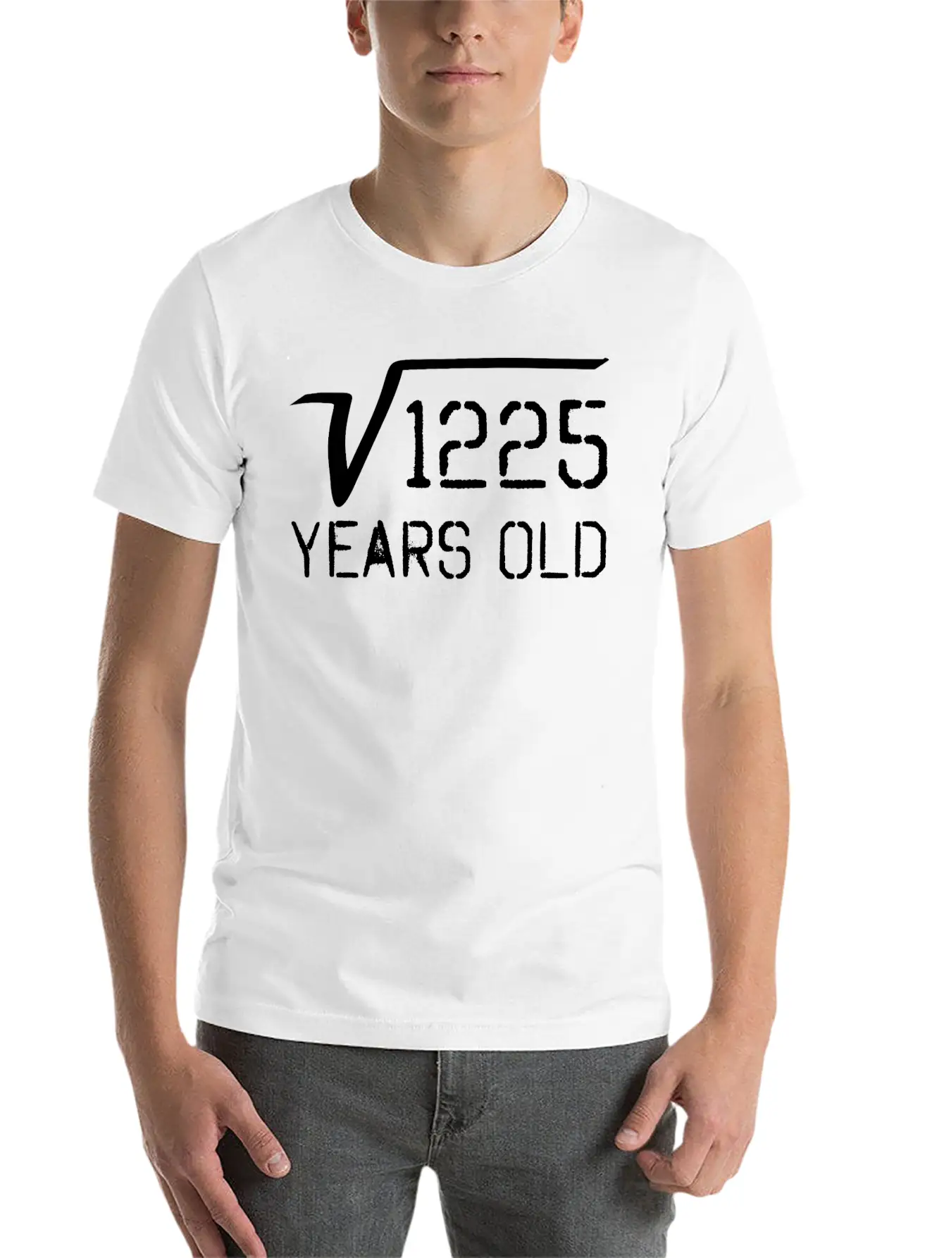 Square Root Of 1225 35 Years Old Lightweight Cotton T-Shirt – Daily Comfort Graphic Shirt
