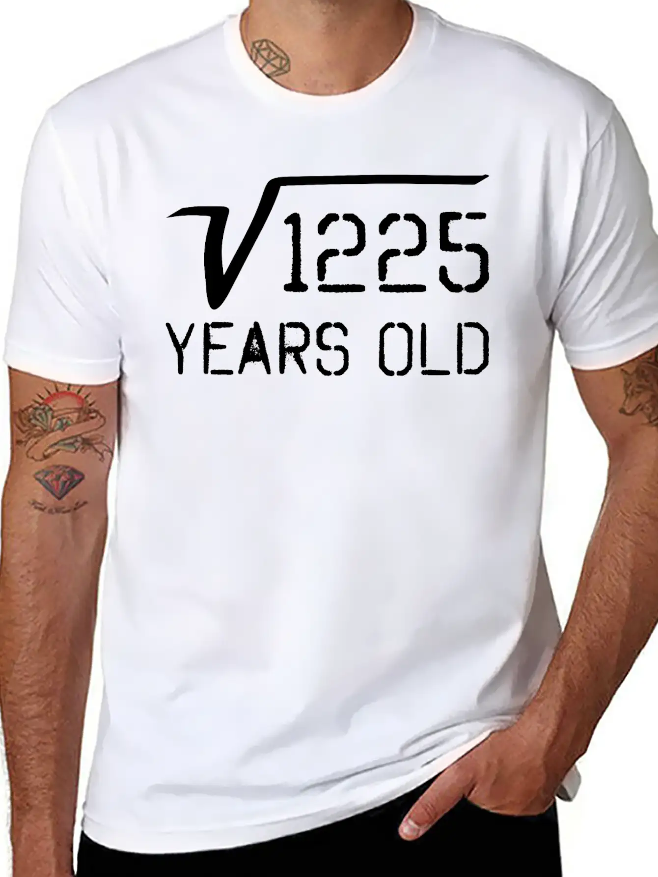 Square Root Of 1225 35 Years Old Lightweight Cotton T-Shirt – Daily Comfort Graphic Shirt